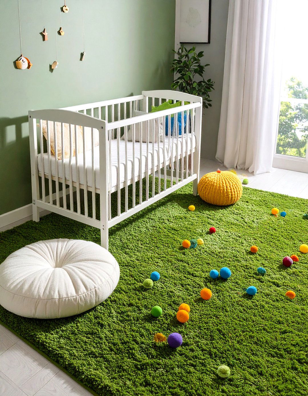 Faux Turf Rug - 20 Sports Nursery Ideas