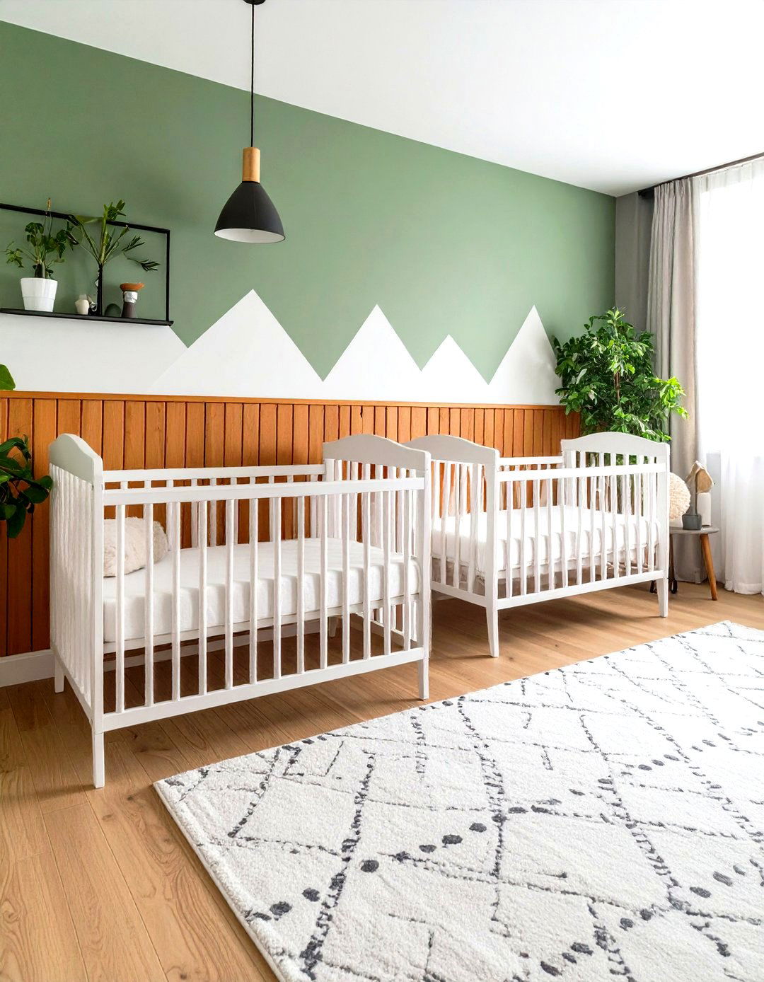 Feature an Accent Wall - 20 Twin Nursery Ideas
