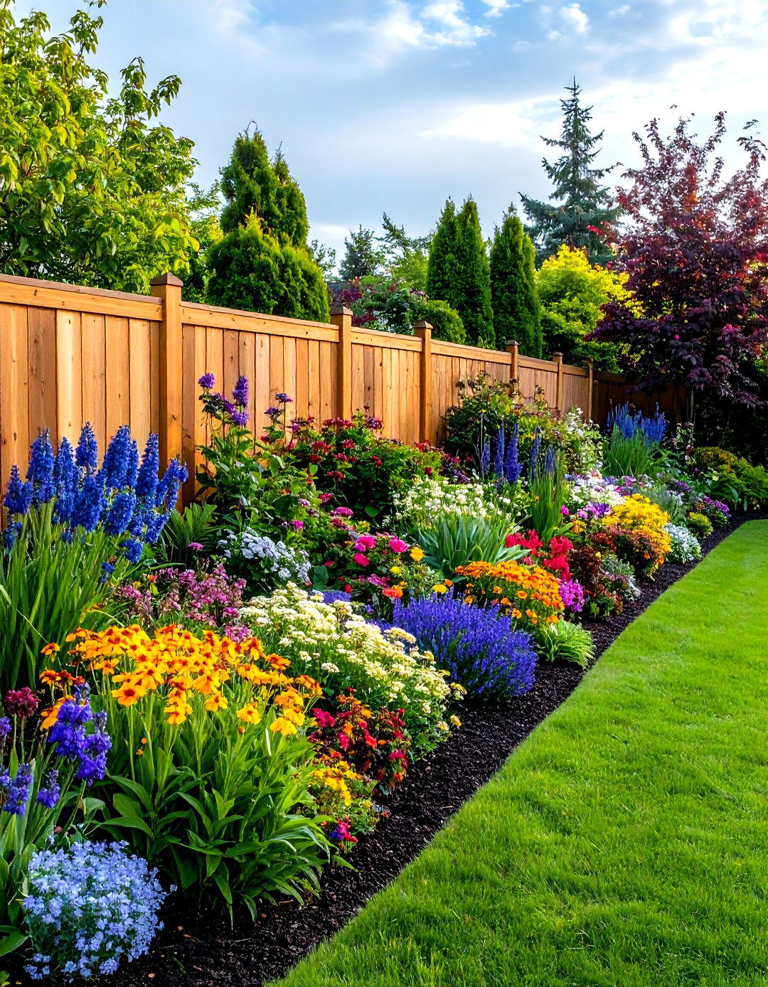 Fence Softening Garden Plan - 20 Small Garden Fence Ideas