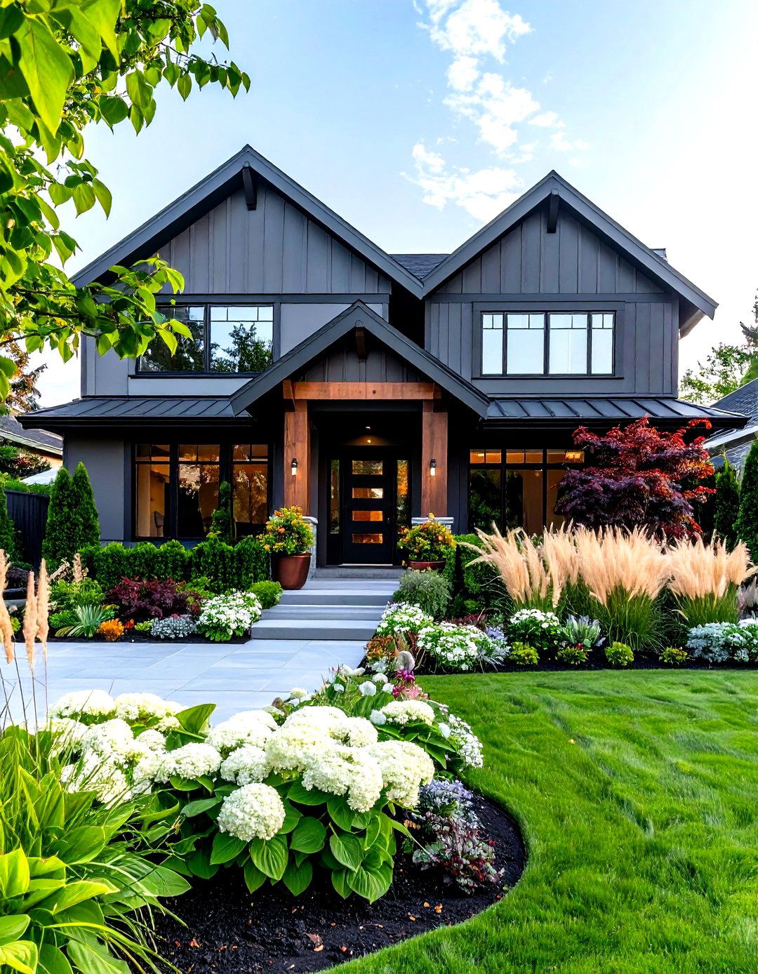 Fiber Cement Charcoal for Fire Resistance - 20 Dark Grey House Exterior Ideas