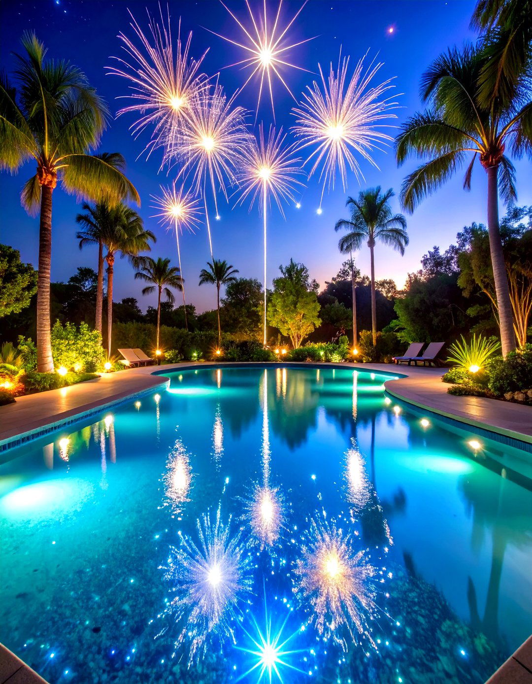 Fiber Optic Pool Lighting Starfield - 20 Pool Lighting Ideas