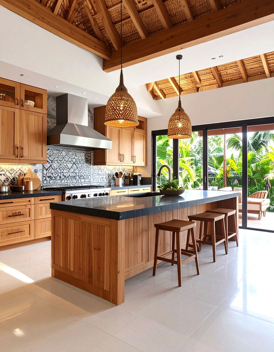 Fiji Paradise Tropical Kitchen - 20 Tropical Kitchen Ideas