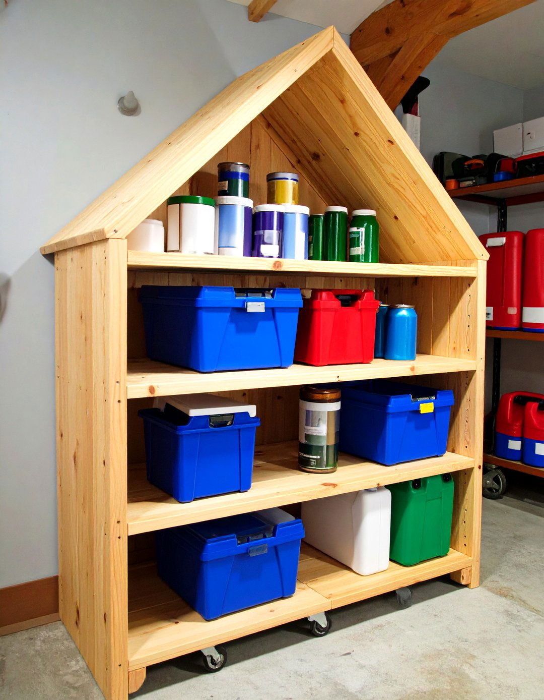 Fill Dead Corners with Floating Shelves - 20 Garage Storage Ideas