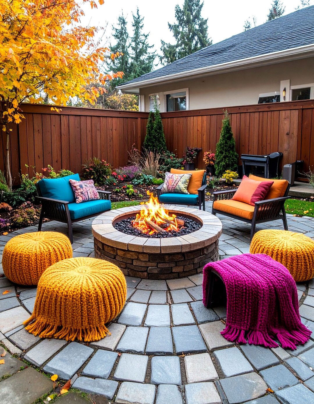 Fire Circle Gathering Garden Nook - 20 Garden Nook Ideas