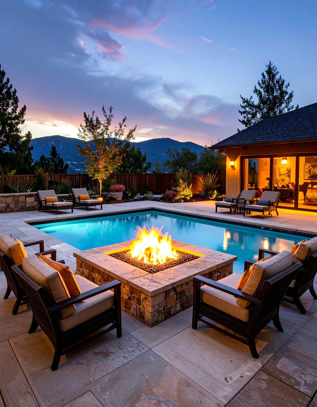 Fire Infused Plunge Pool Design - 20 Plunge Pool Ideas