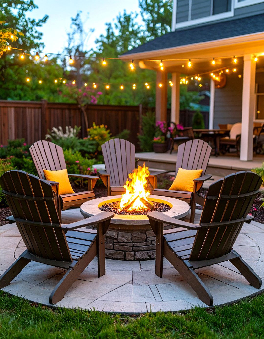 Fire Pit Gathering Front Yard Patio - 20 Front Yard Patio Ideas