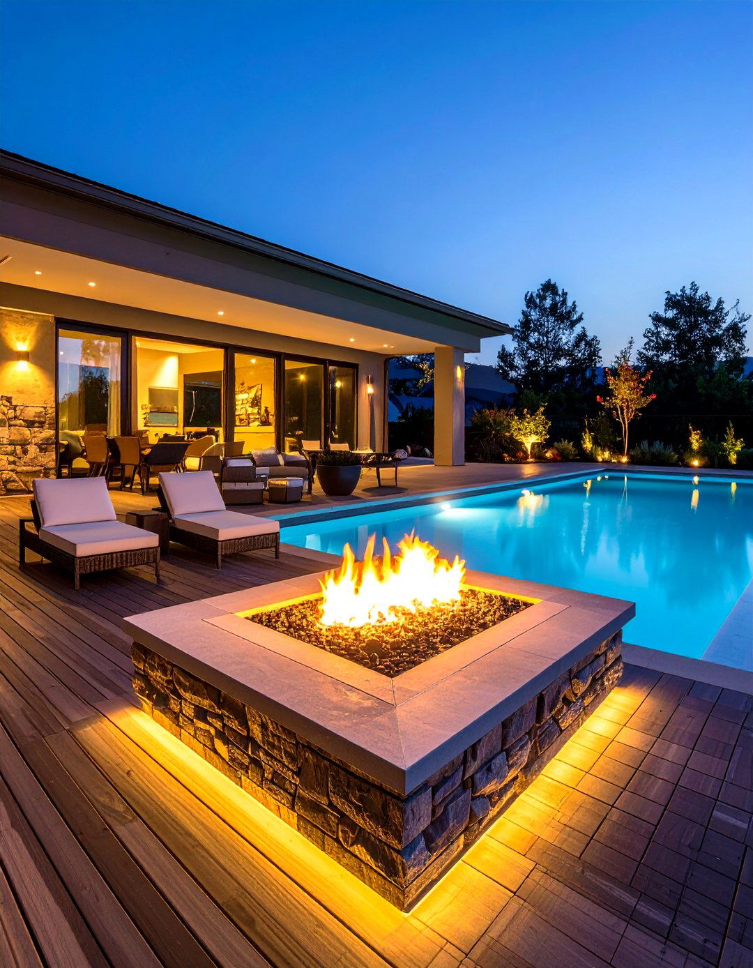 Fire Pit Integration Spool - 20 Spool Pool Ideas