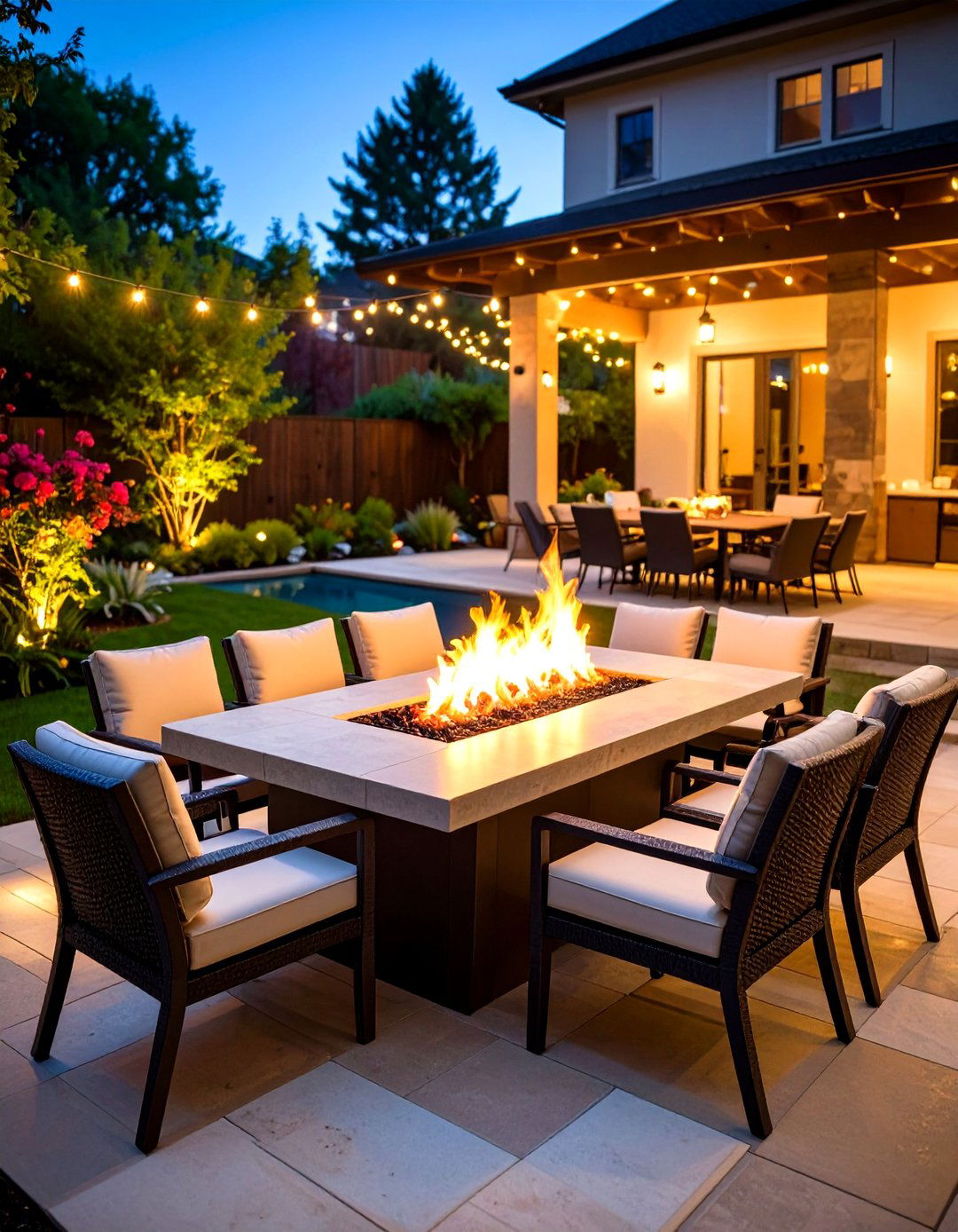 Fire Pit Table Outdoor Dining Area - 20 Outdoor Dining Area Ideas