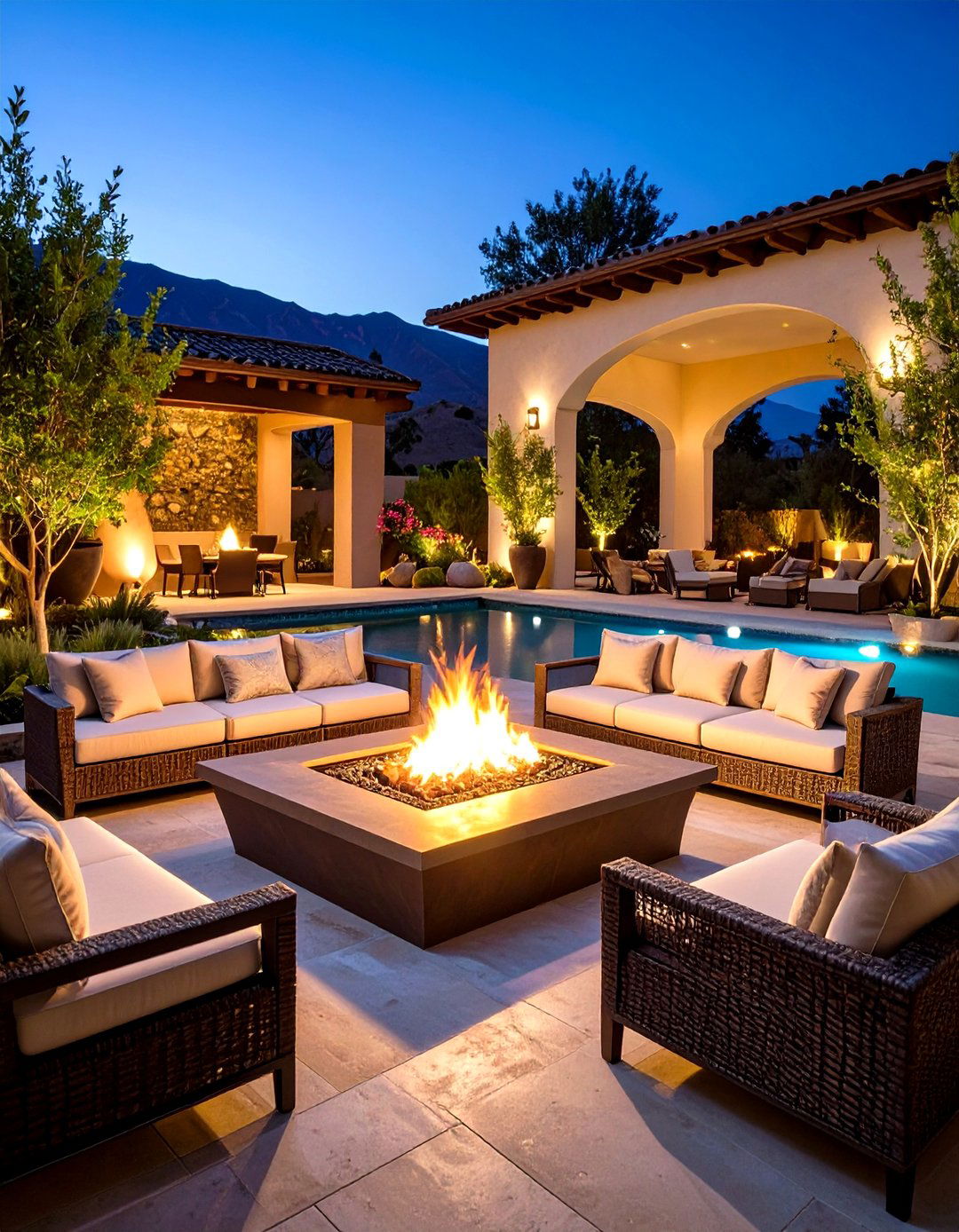 Fire and Water Elements Terrace Design - 20 Terrace Design Ideas