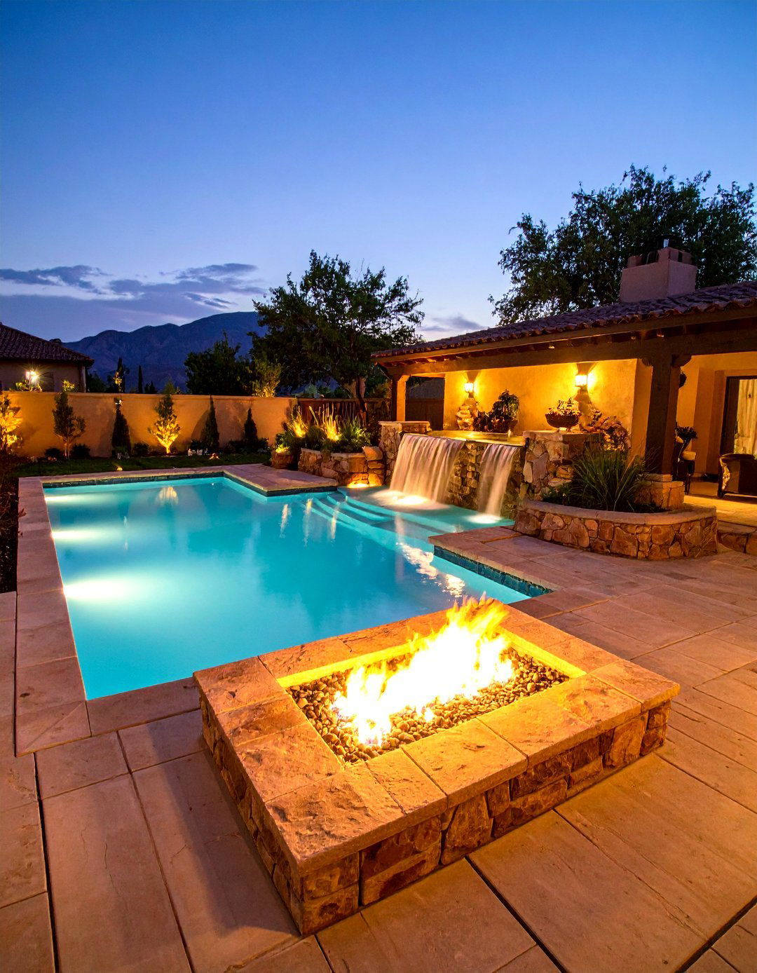 Fire and Water Lagoon Pool - 20 Lagoon Pool Ideas