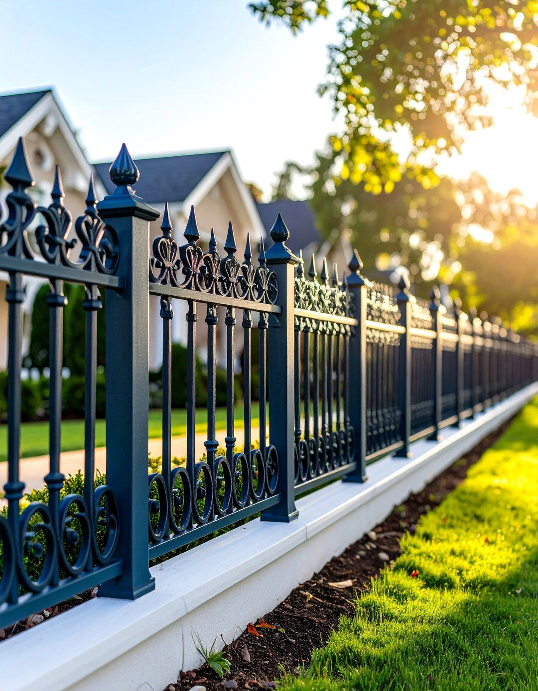 Firefly Create a high quality image with extra brightness of an ornamental fence with dec - 20 Types of Fences