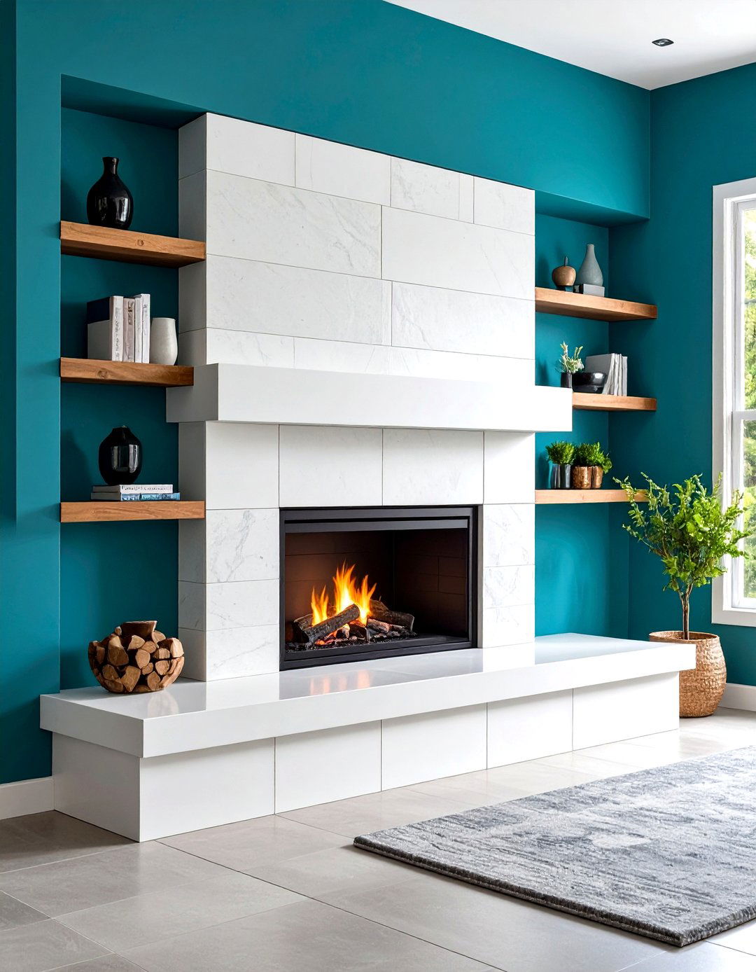 Fireplace Accent Wall - 20 Fireplace Ideas