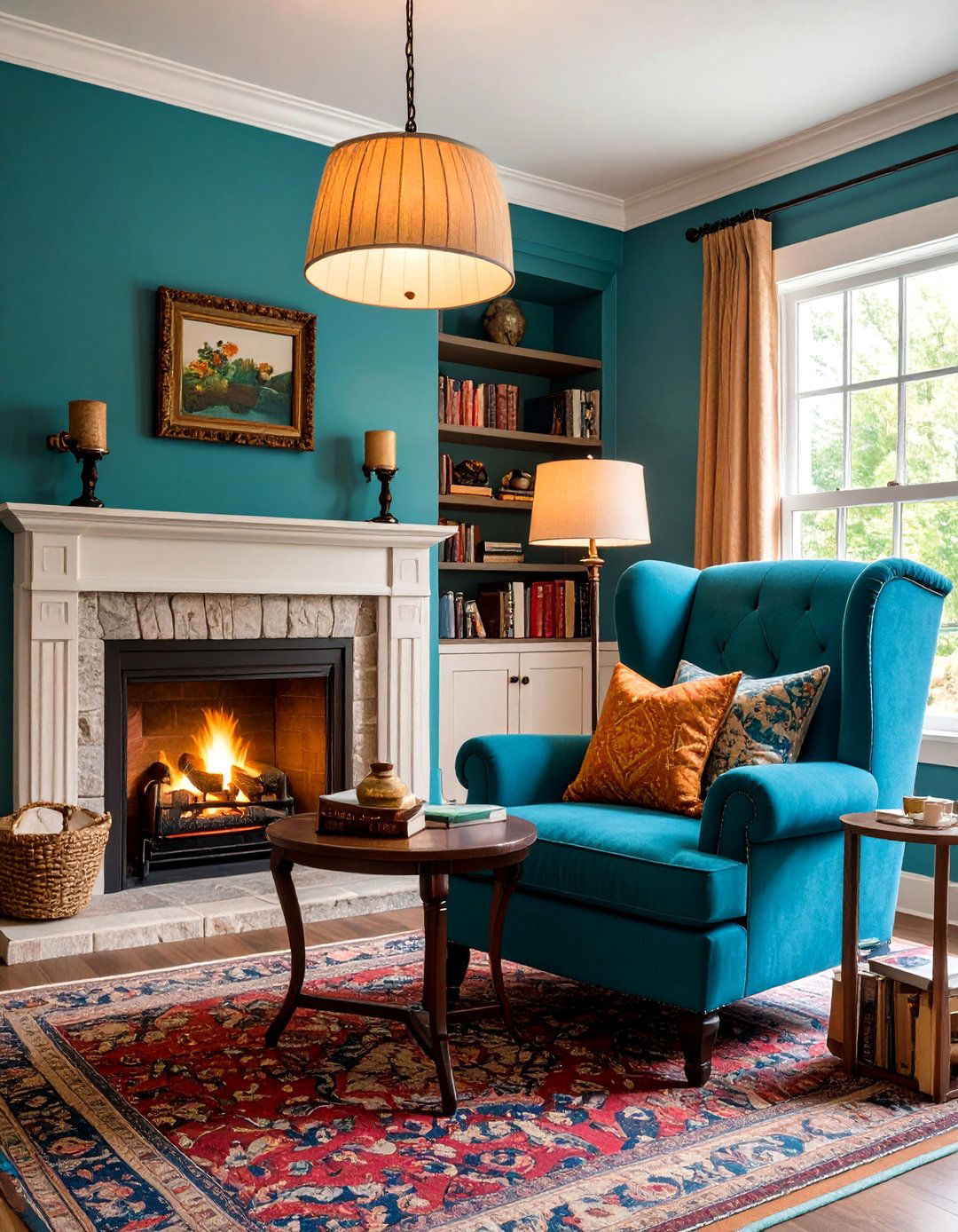 Fireplace Cozy Reading Living Room Nook - 20 Living Room Nook Ideas