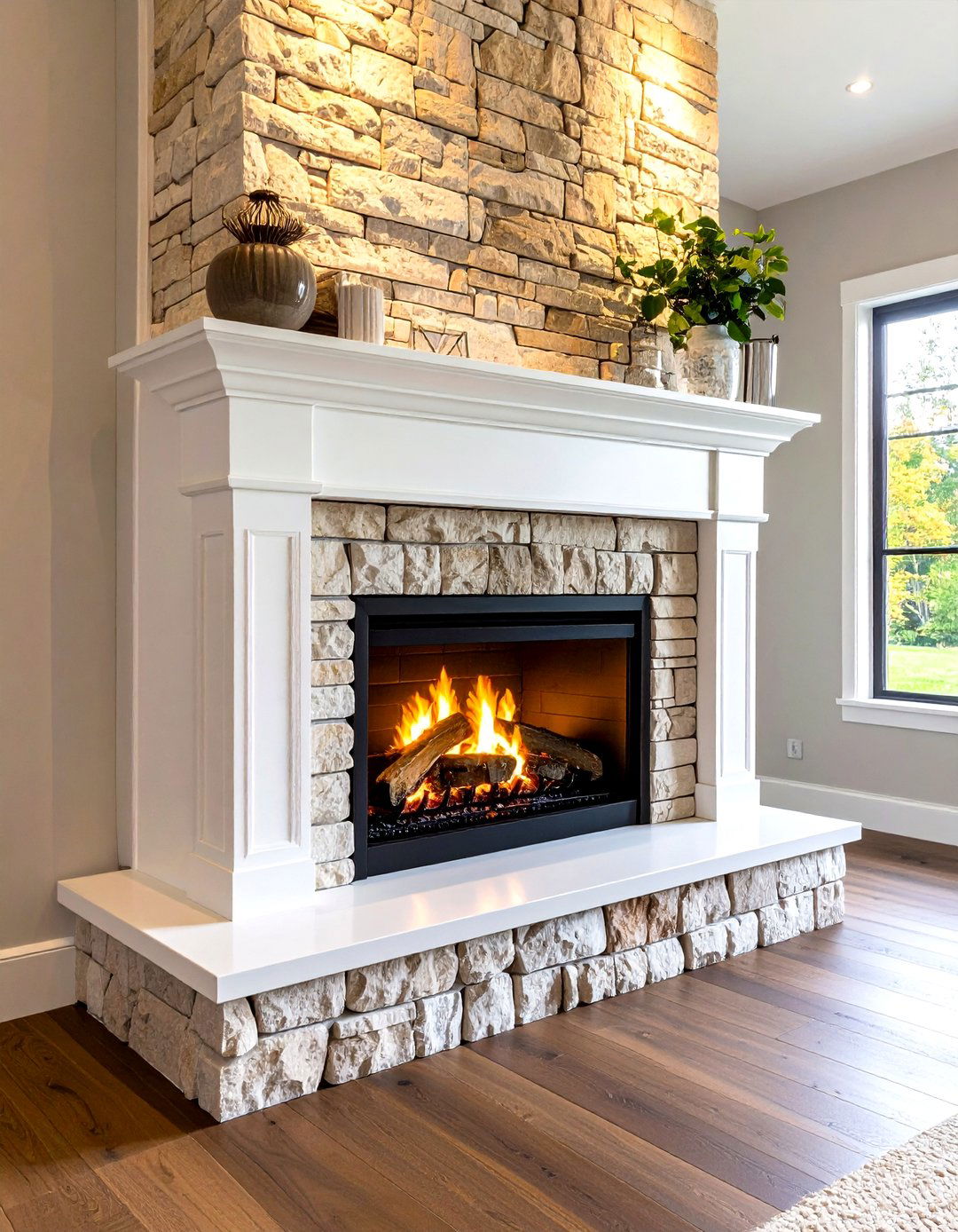 Fireplace Design in Transitional Living Rooms - 20 Transitional Living Room Ideas