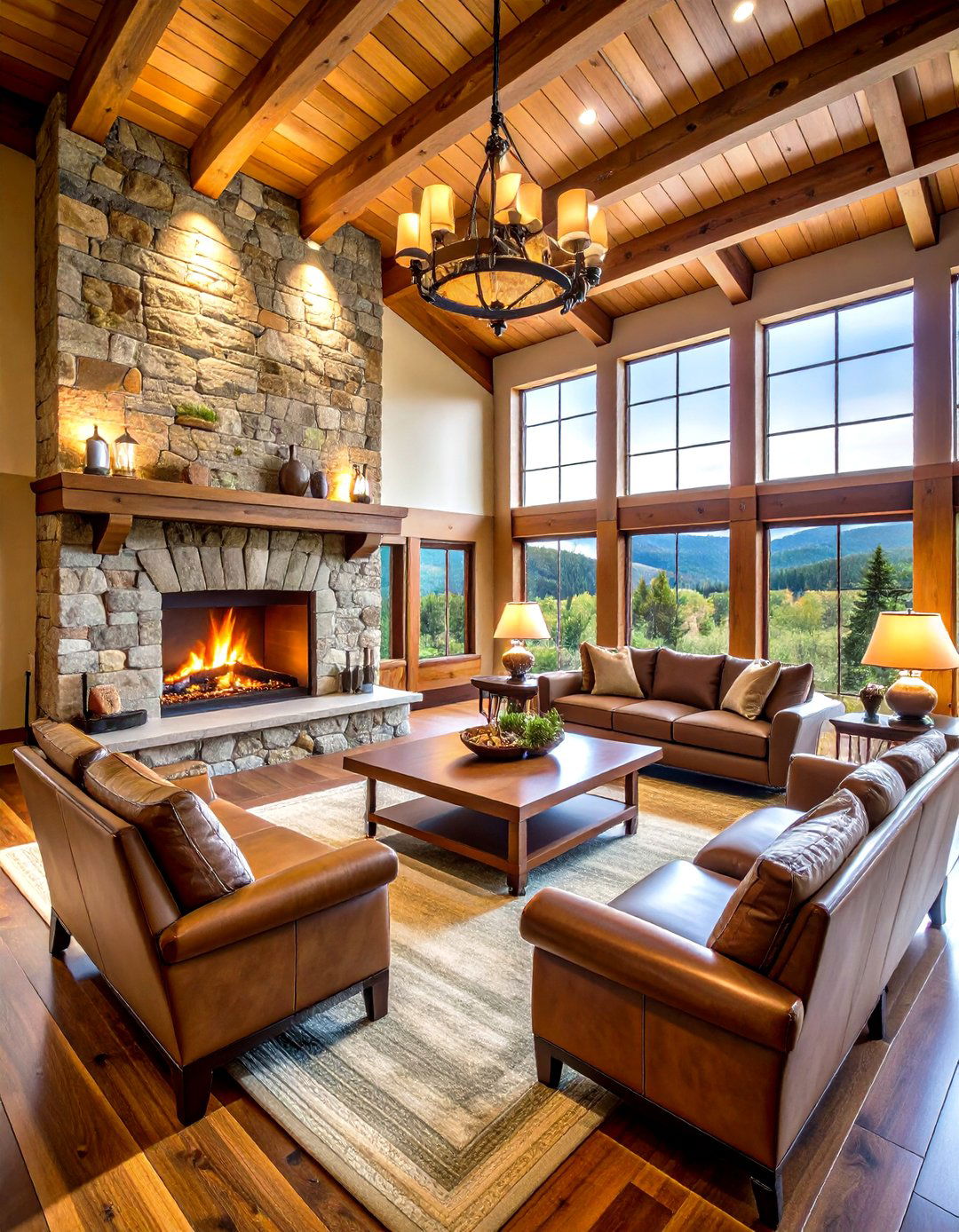 Fireplace Focal Point Hunting Trophy Room - 20 Hunting Trophy Room Ideas