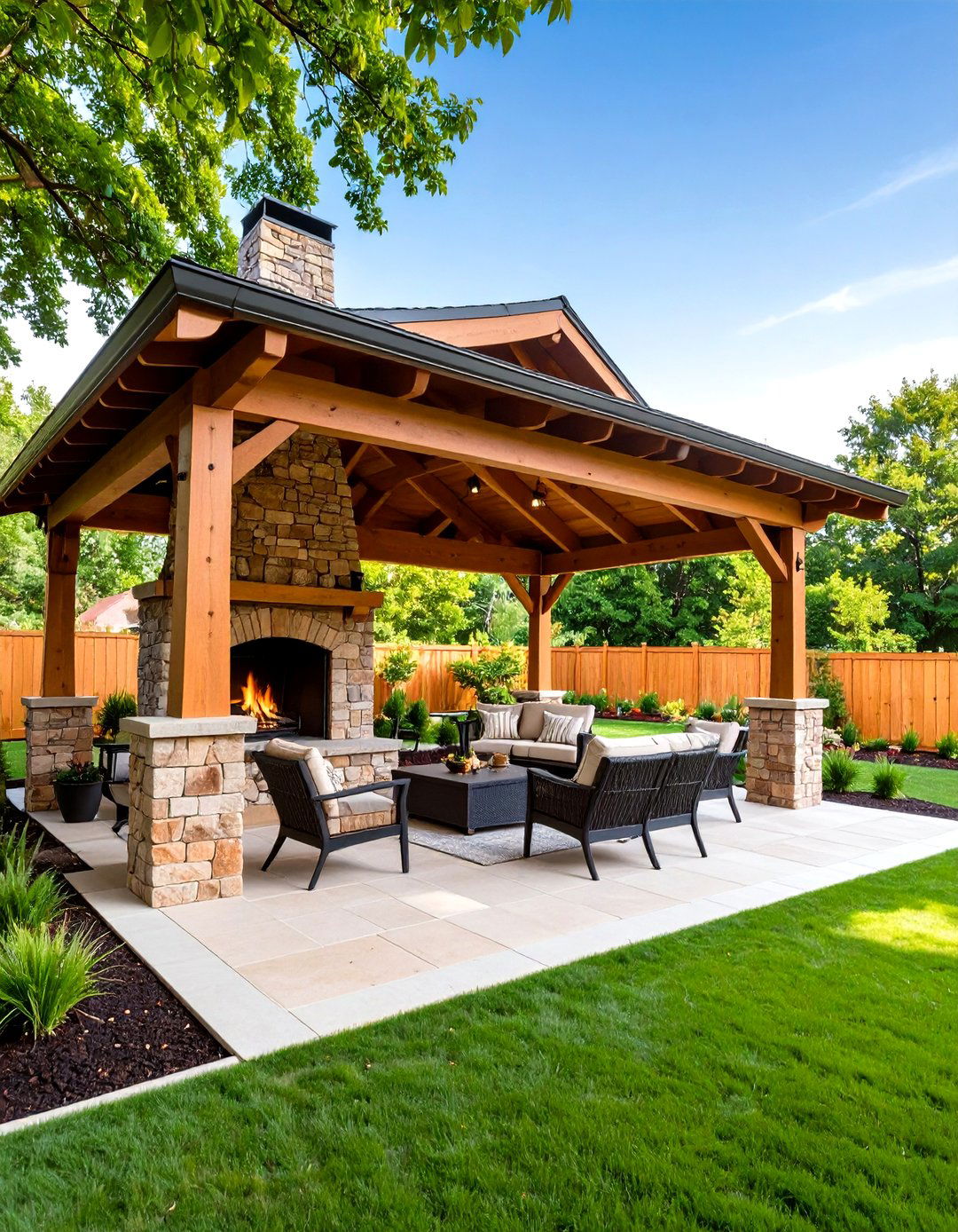 Fireplace Outdoor Pavilion - 20 Outdoor Pavilion Ideas