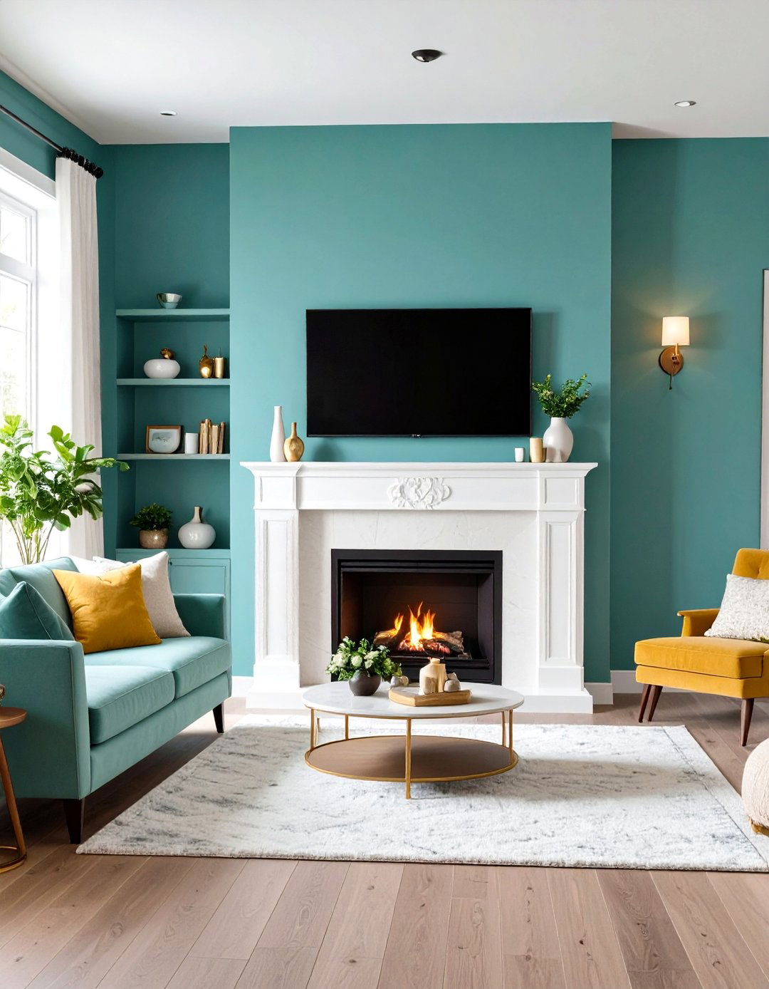 Fireplace and TV Combo Wall - 20 Tv Accent Wall Ideas