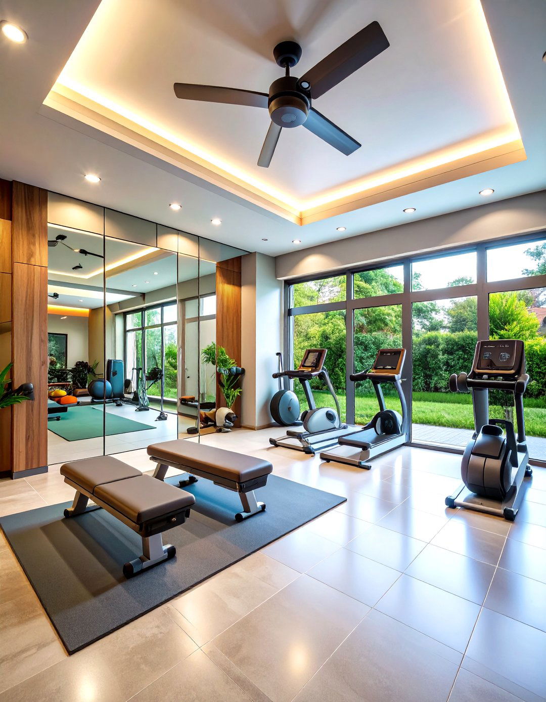 Fitness Focused Detached Garage Gym - 20 Detached Garage Ideas
