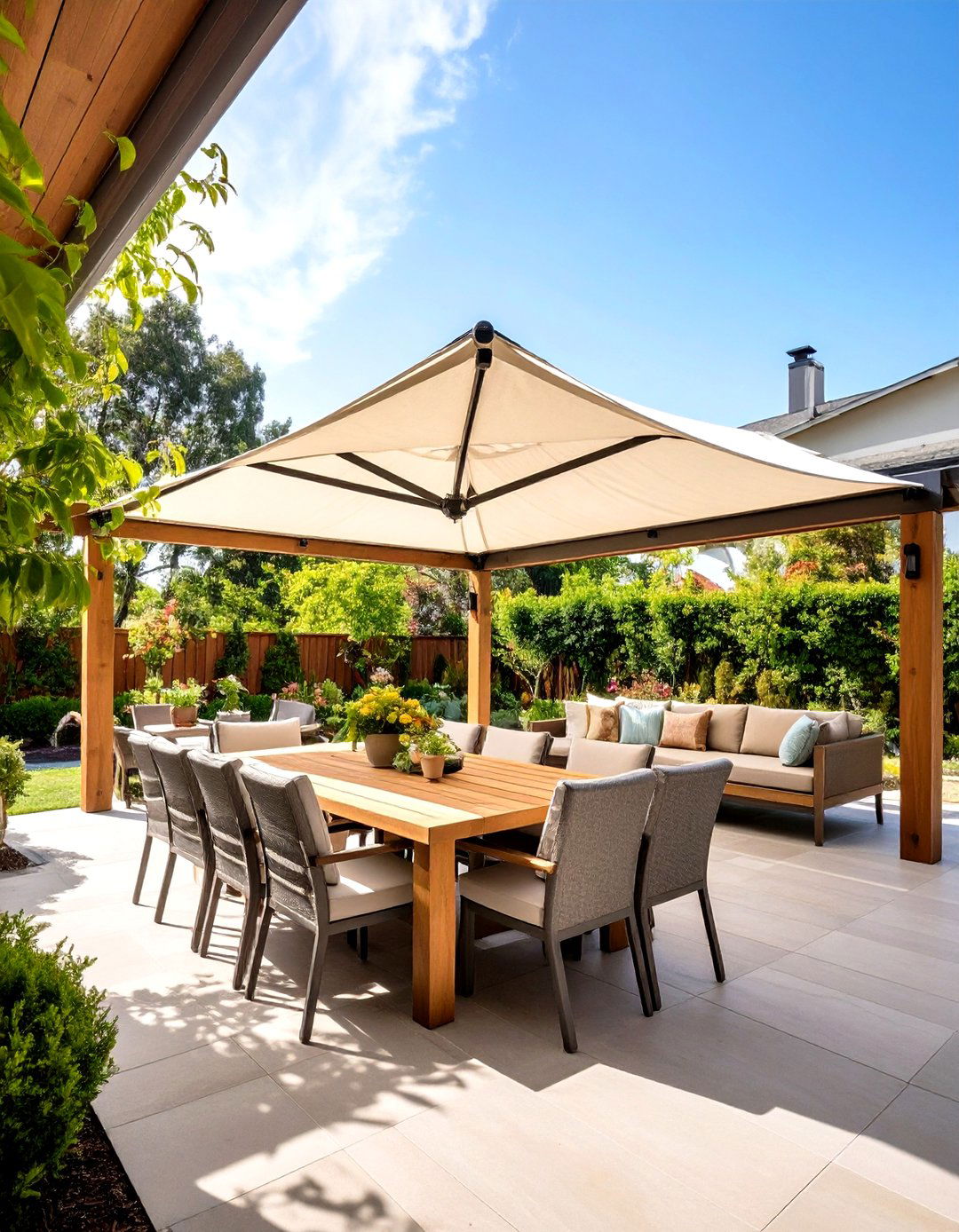 Fixed Fabric Canopy Pergola Roof - 20 Pergola Roof Ideas
