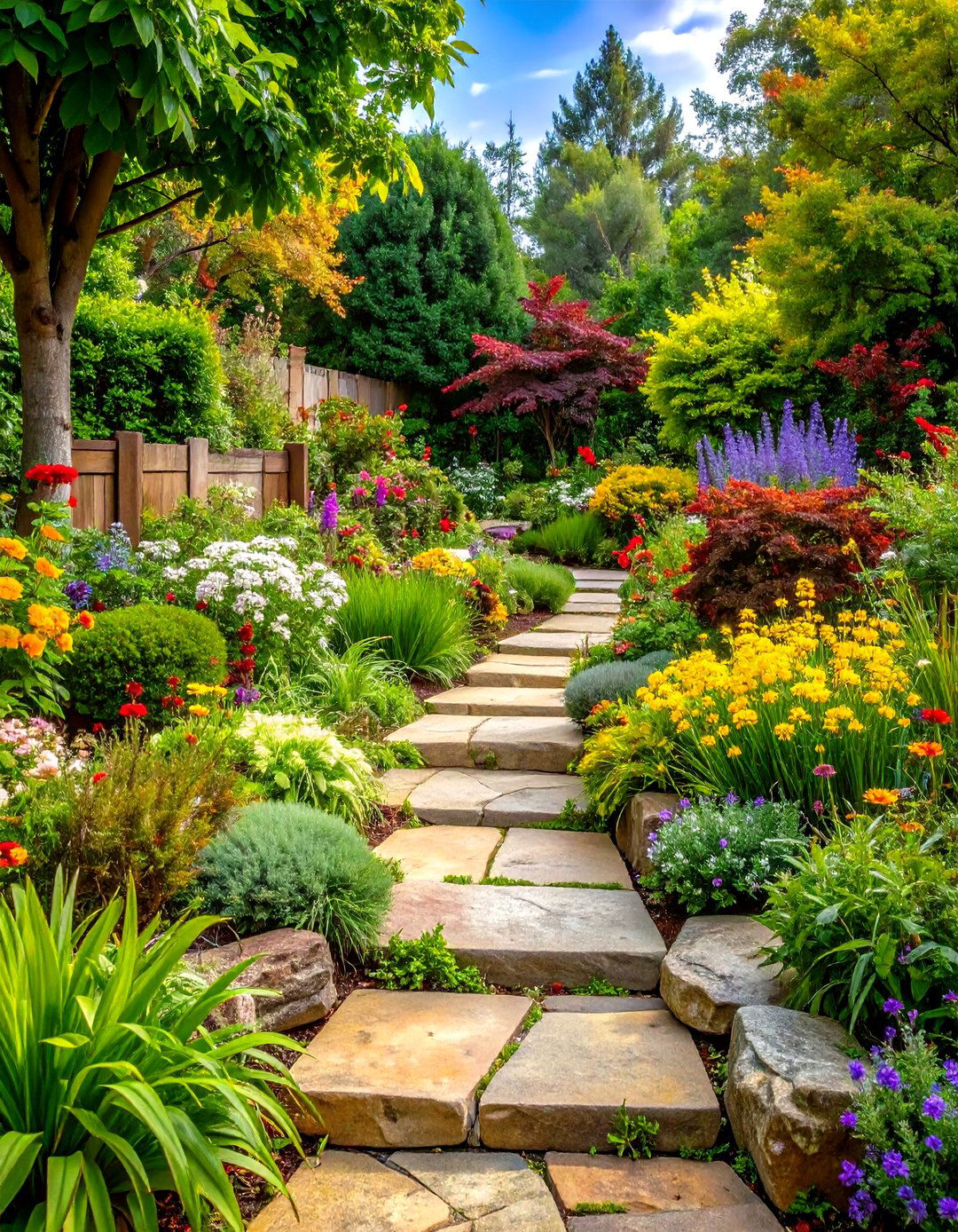Flagstone Edging - 20 Stone Garden Edging Ideas