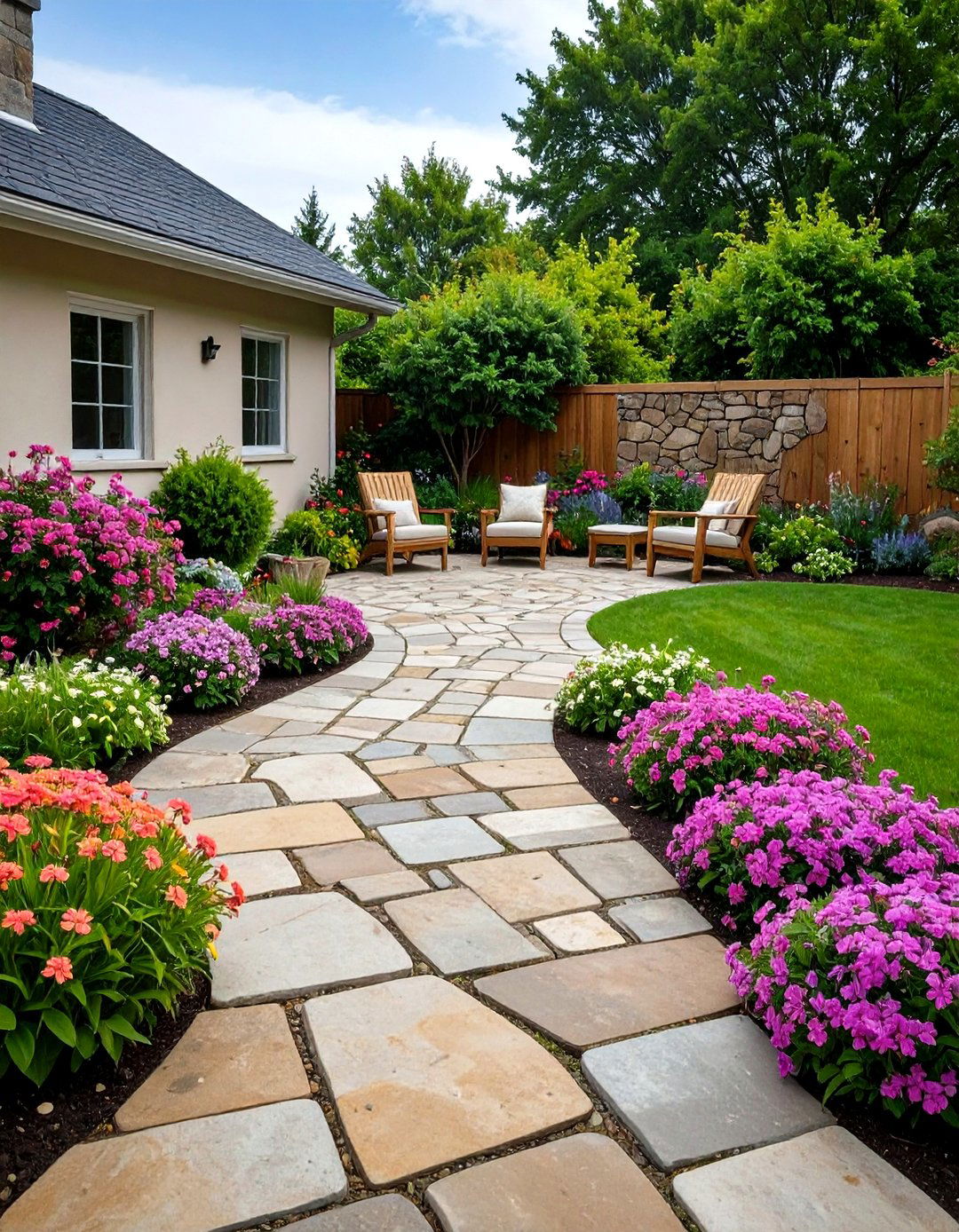 Flagstone Patio - 20 Stone Garden Ideas
