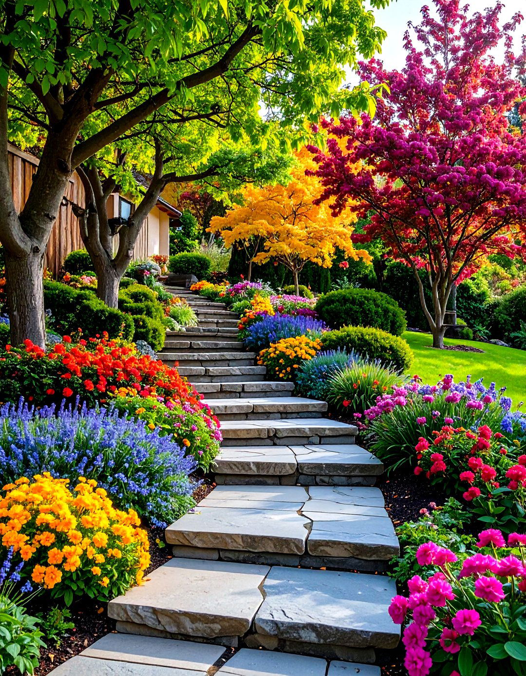 Flagstone Steps as a Garden Showpiece - 20 Flagstone Steps