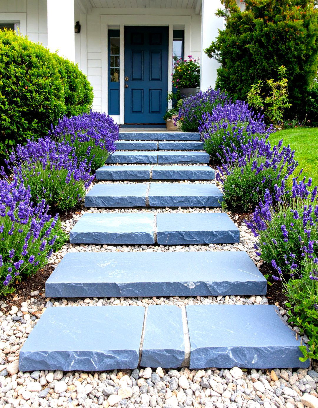 Flagstone Steps as a Welcoming Entry Path - 20 Flagstone Steps