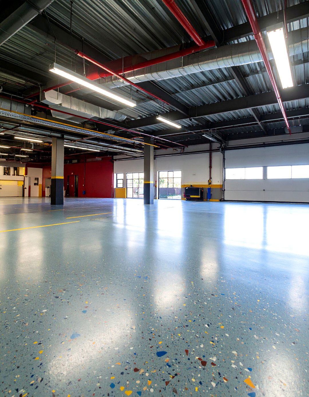 Flake Broadcast Epoxy Floor Design - 20 Epoxy Floor Designs