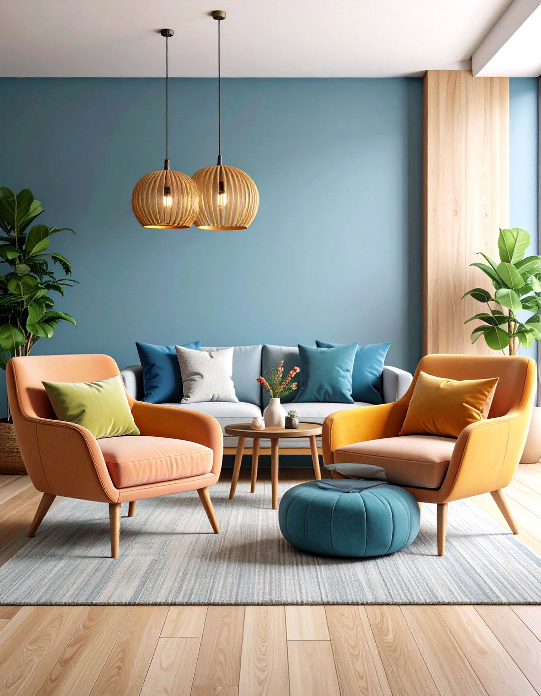 Flanking Chairs - 20 Symmetrical Living Room Ideas