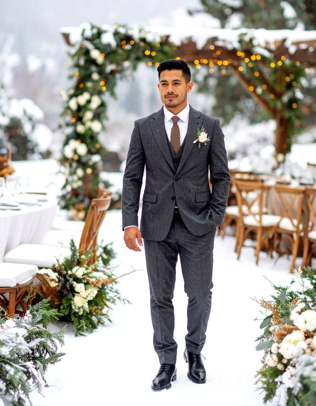 Flannel Mens Wedding Outfit Winter Warmth - 20 Men's Wedding Outfit Ideas