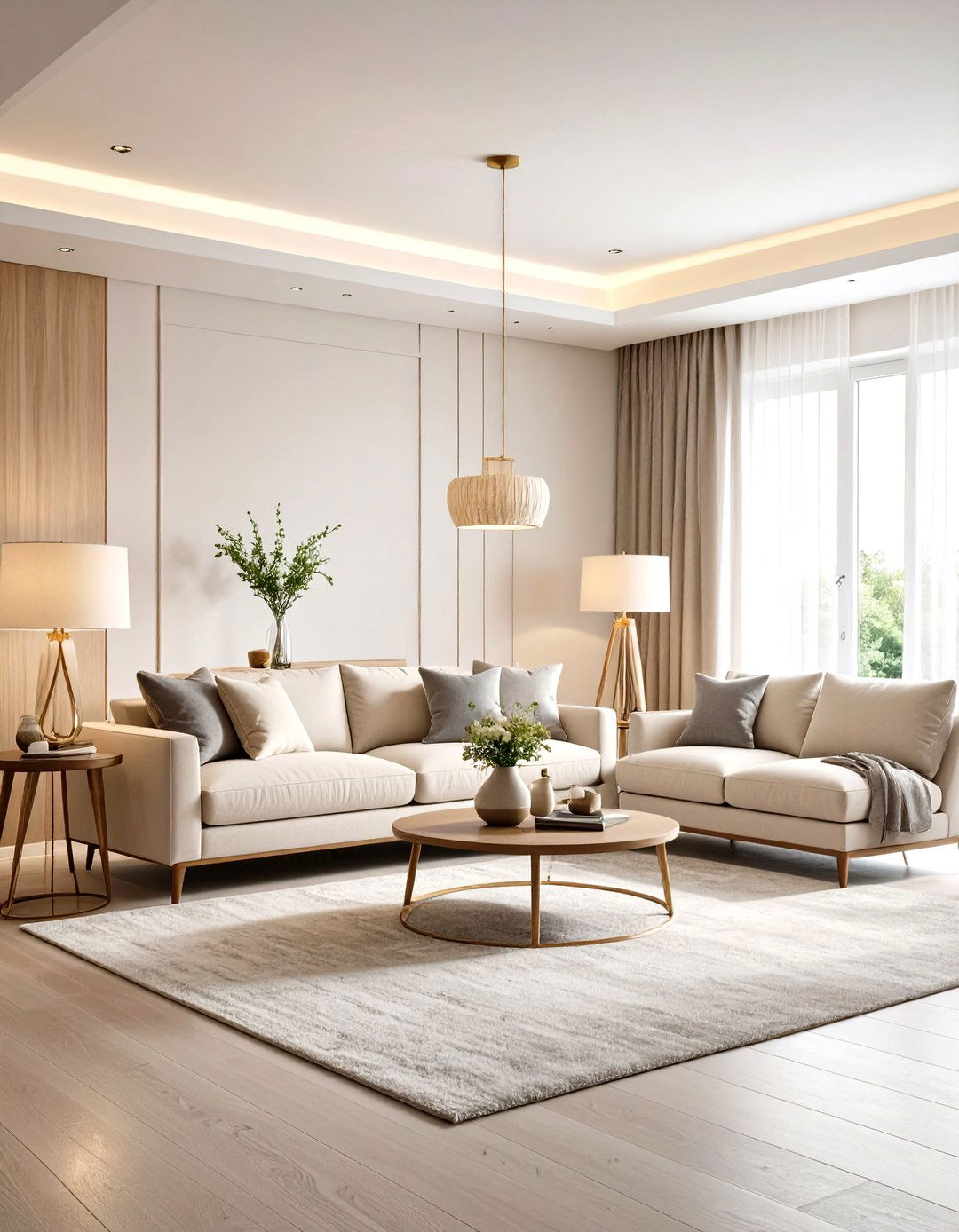 Flexible Lighting Plans for Grey and Cream Living Spaces - 20 Grey and Cream Living Room Ideas