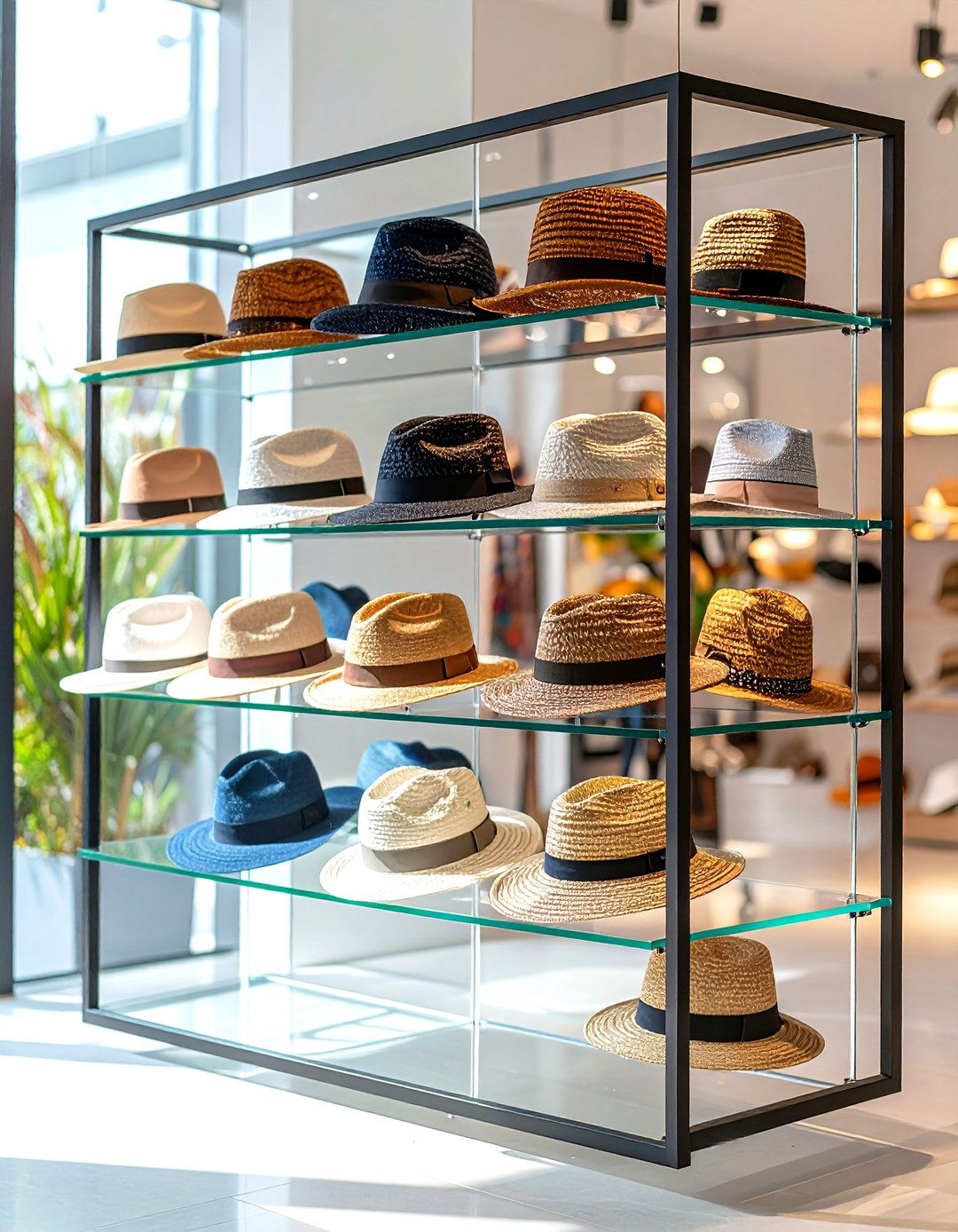 Floating Acrylic Display Hat Rack - 20 Hat Rack Ideas