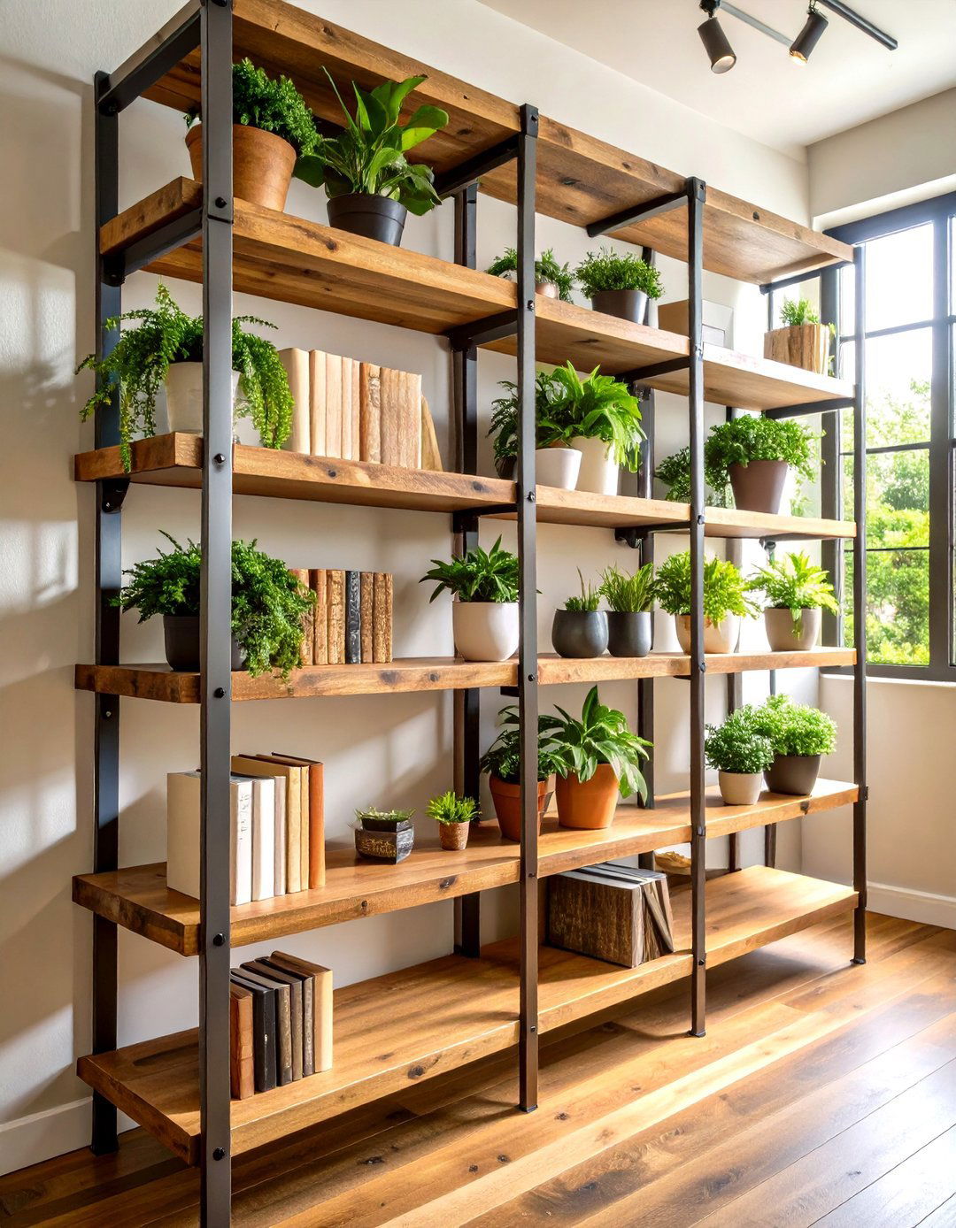 Floating Barnwood Shelves for Storage - 20 Rustic Home Office Ideas