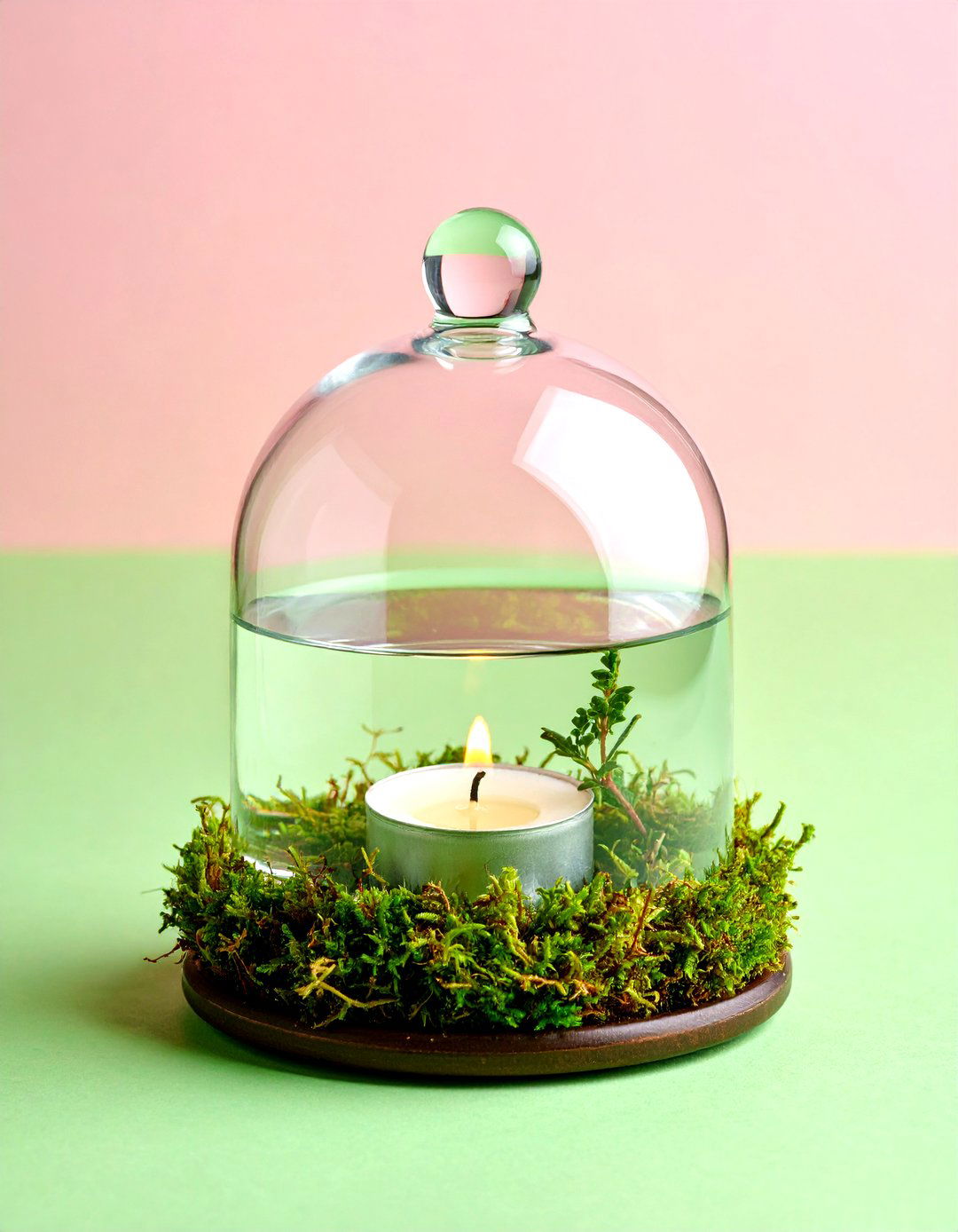 Floating Candle Terrariums Under Glass Cloches - 20 Floating Wedding Centerpiece Ideas