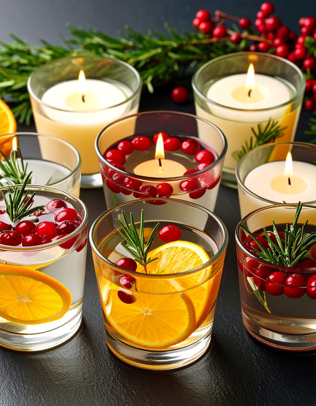 Floating Candle Votives - 20 Thanksgiving Decor Ideas
