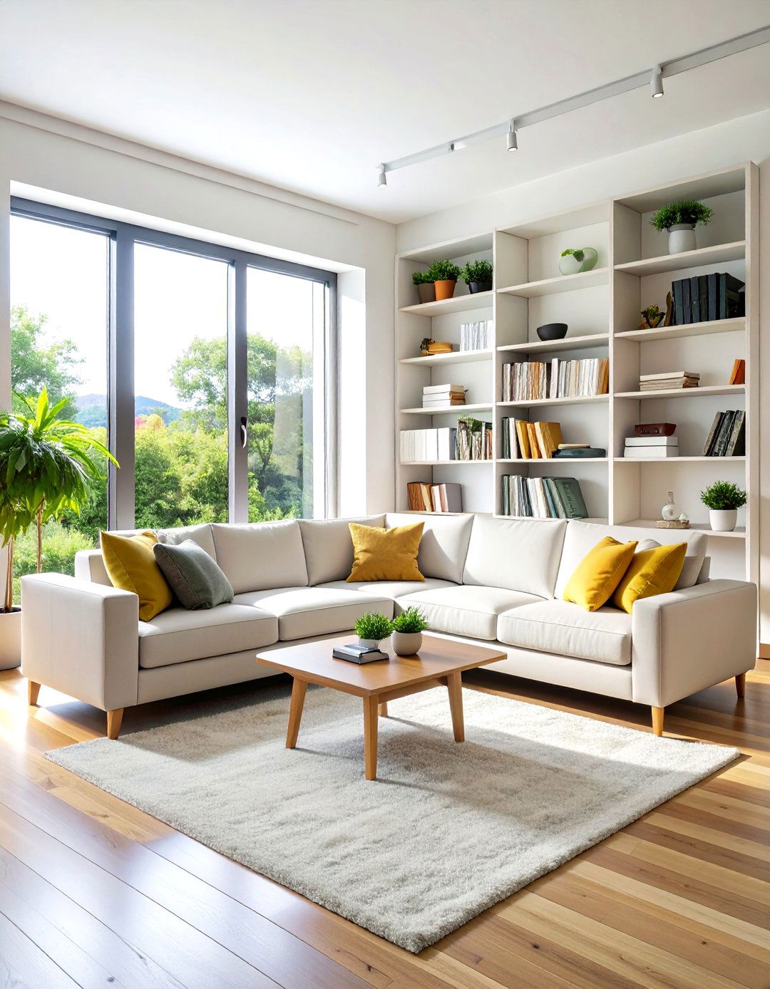 Floating Corner Bookshelf with Hidden Mounting Systems - 20 Corner Bookshelf Ideas