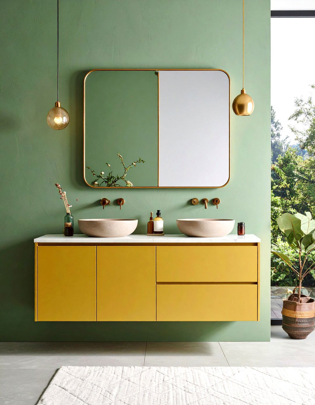 Floating Countertop Vanity - 20 Vanity Room Ideas