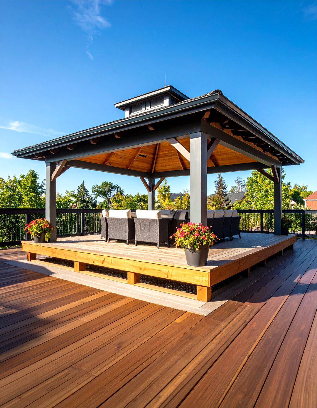 Floating Deck Gazebo for Challenging Terrain - 20 Gazebo on Deck Ideas