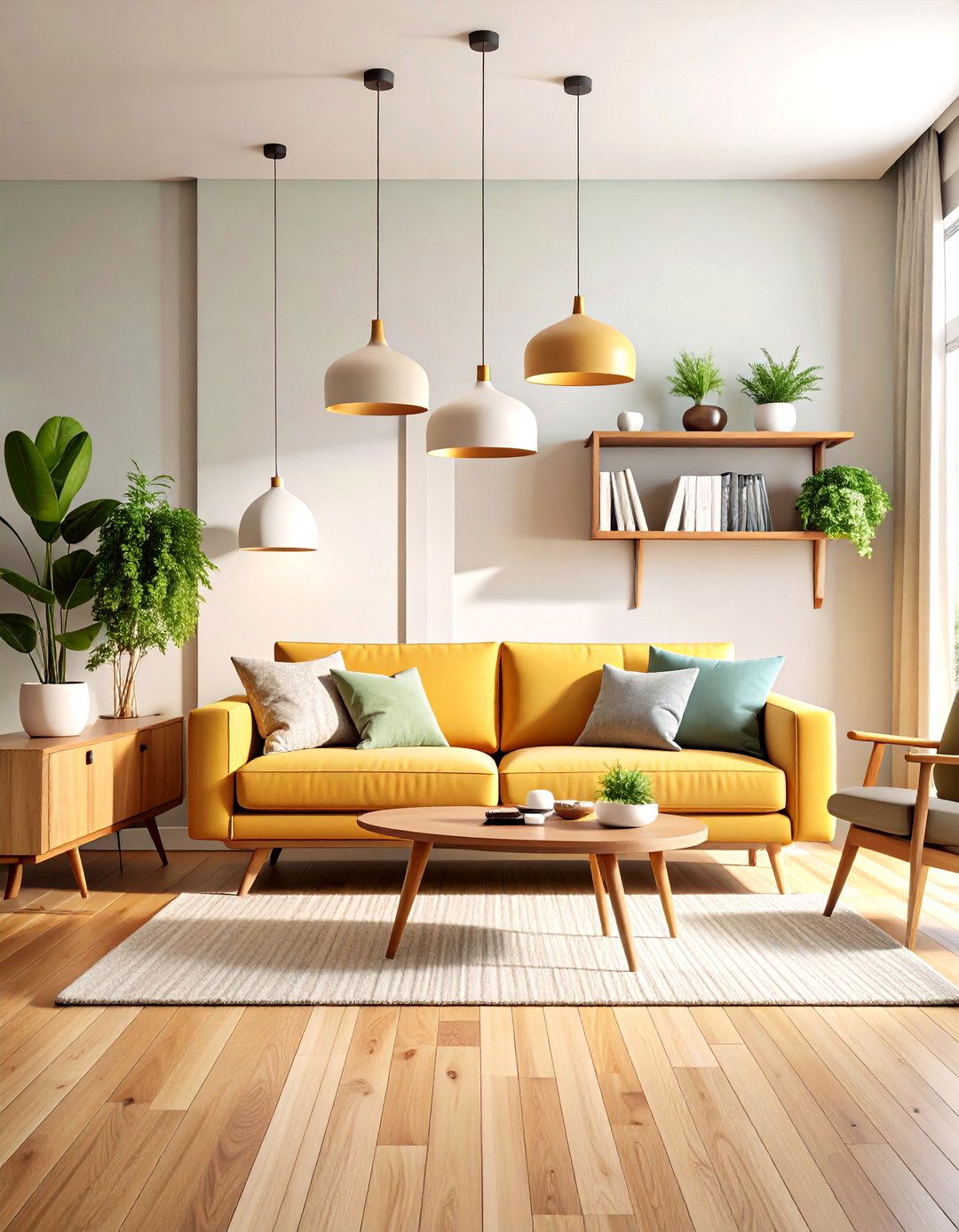 Floating Furniture Mid Century Modern Living Room - 20 Mid-Century Modern Living Room Ideas