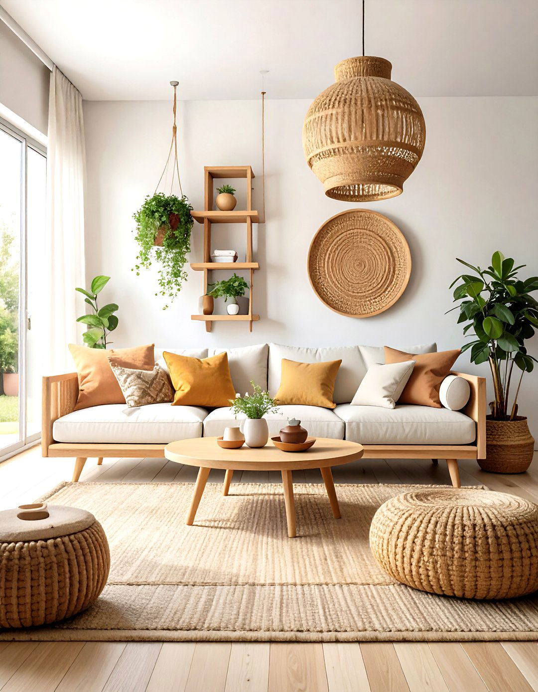 Floating Furniture Minimalist Modern Boho Living Room