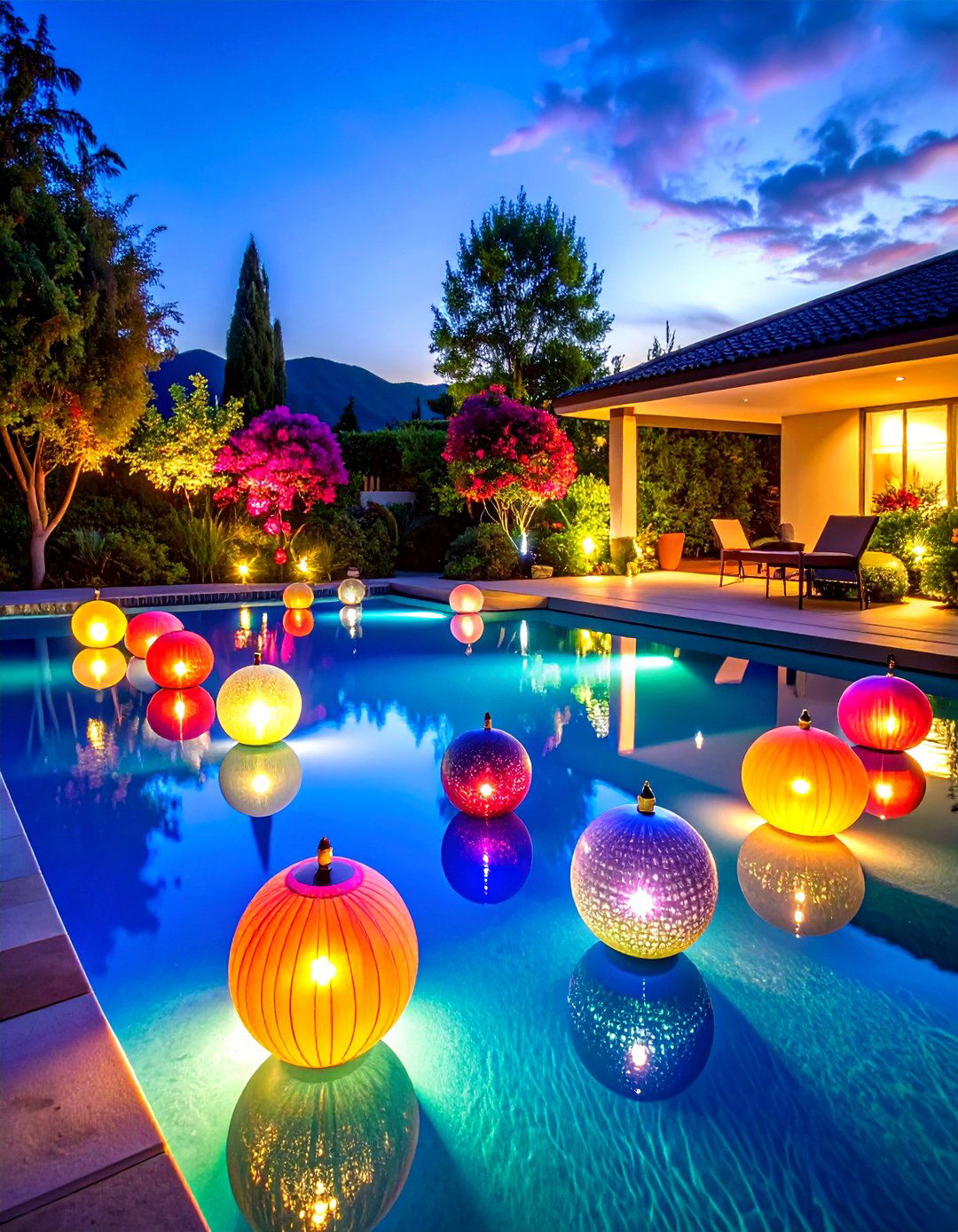 Floating LED Orb Outdoor Lighting Water Features - 20 Outdoor Lighting Ideas