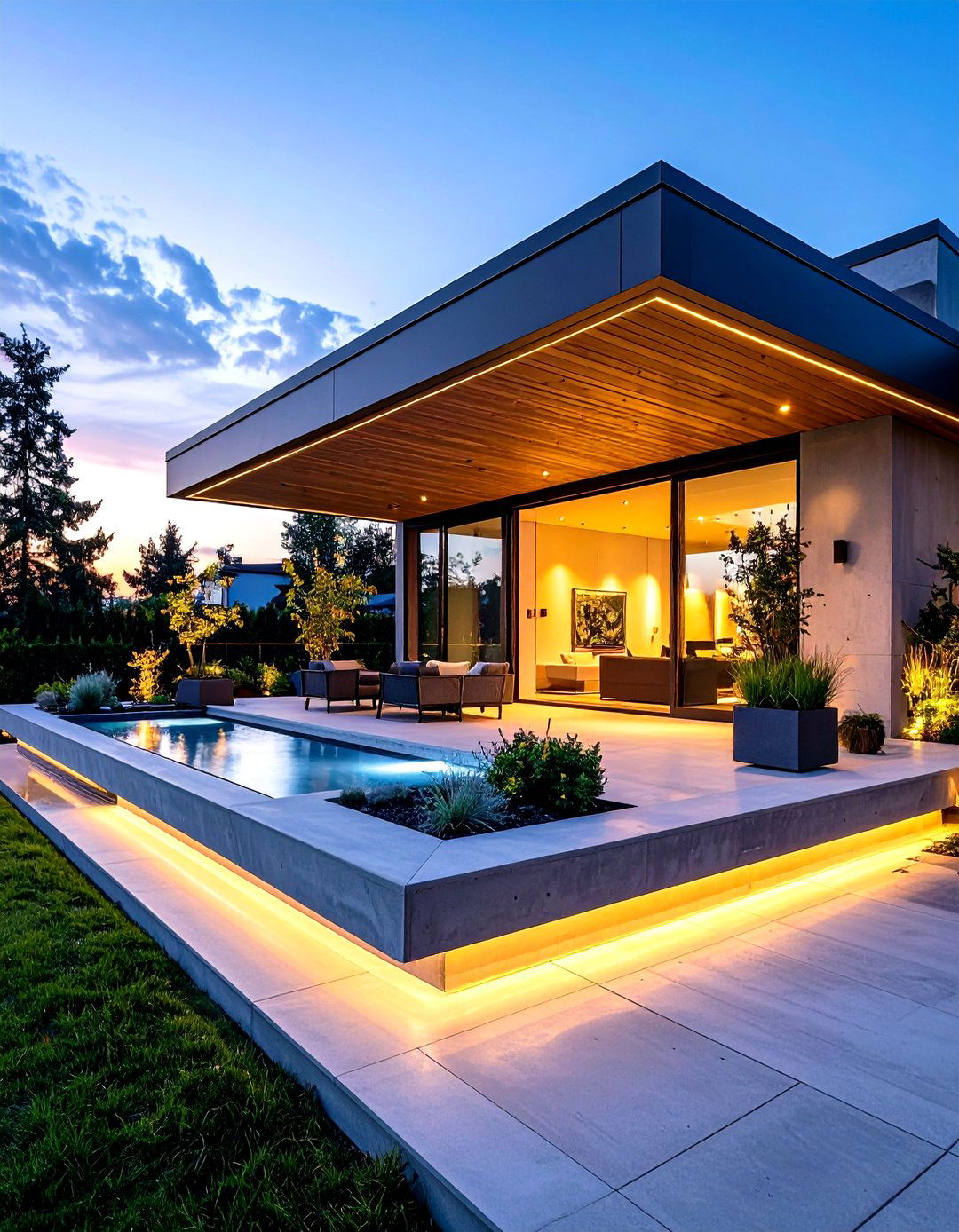 Floating Modern Front Porch Platform - 20 Modern Front Porch Ideas