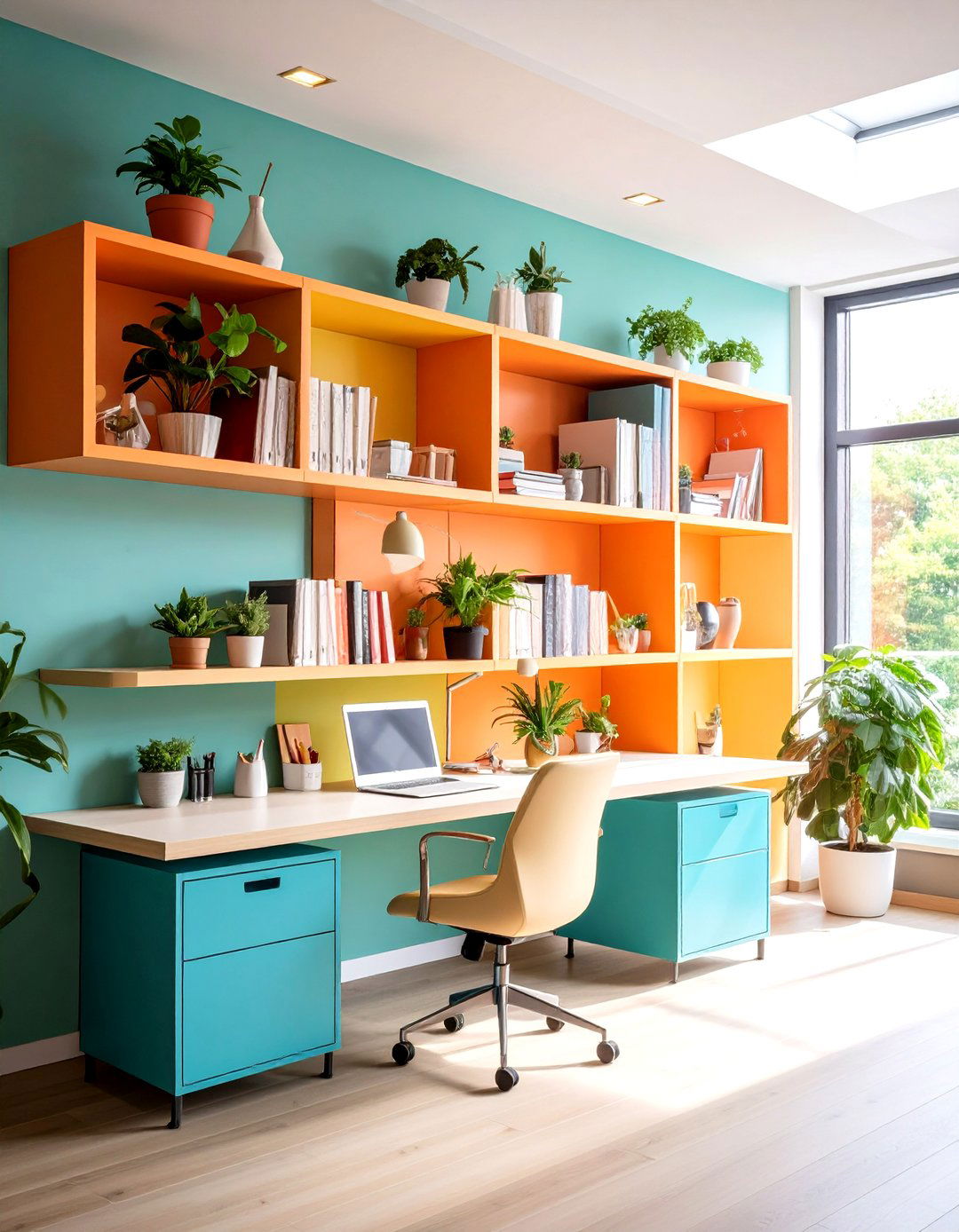 Floating Office Storage Shelves - 20 Office Storage Ideas