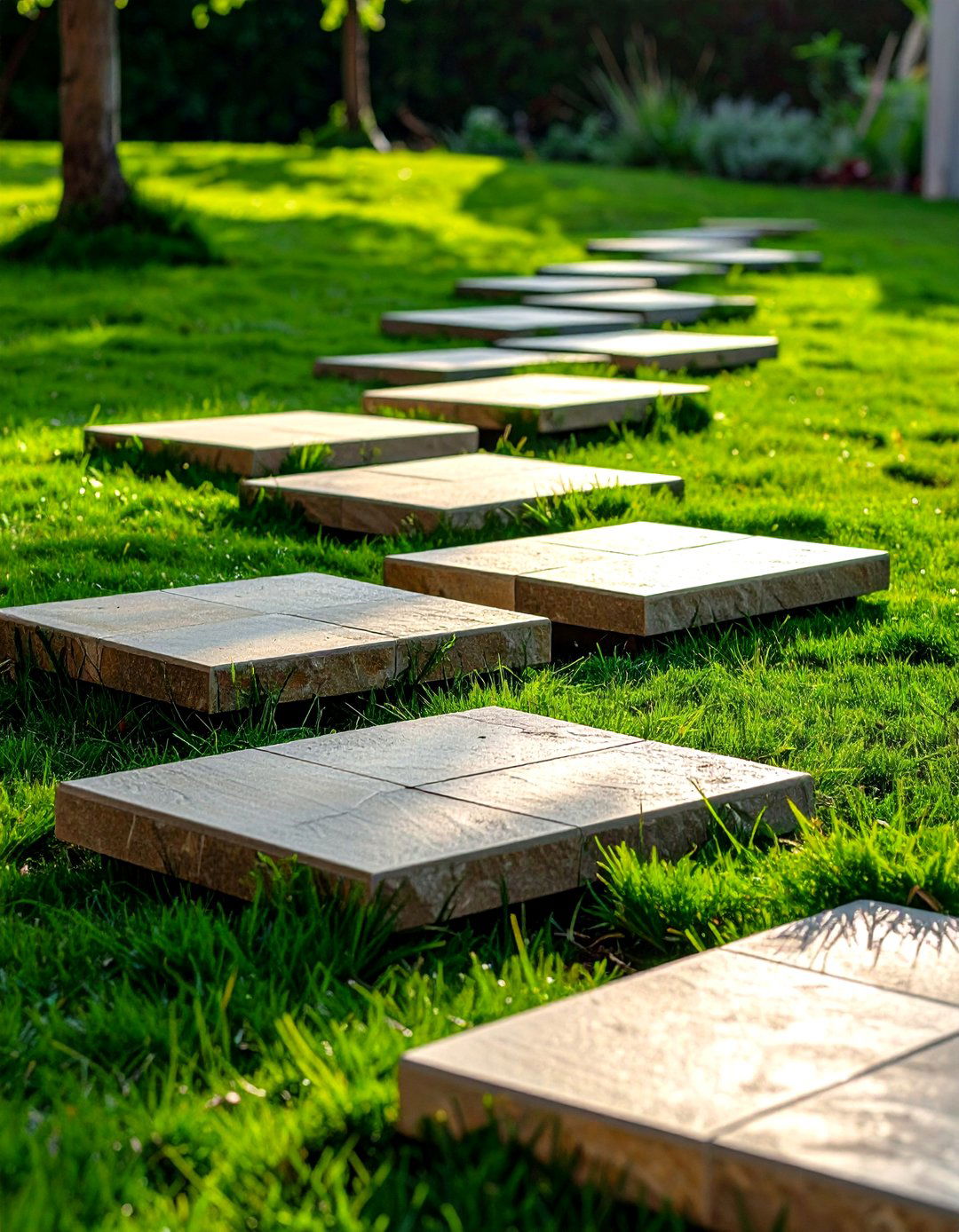 Floating Paver Walk - 20 Sloped Walkway Ideas