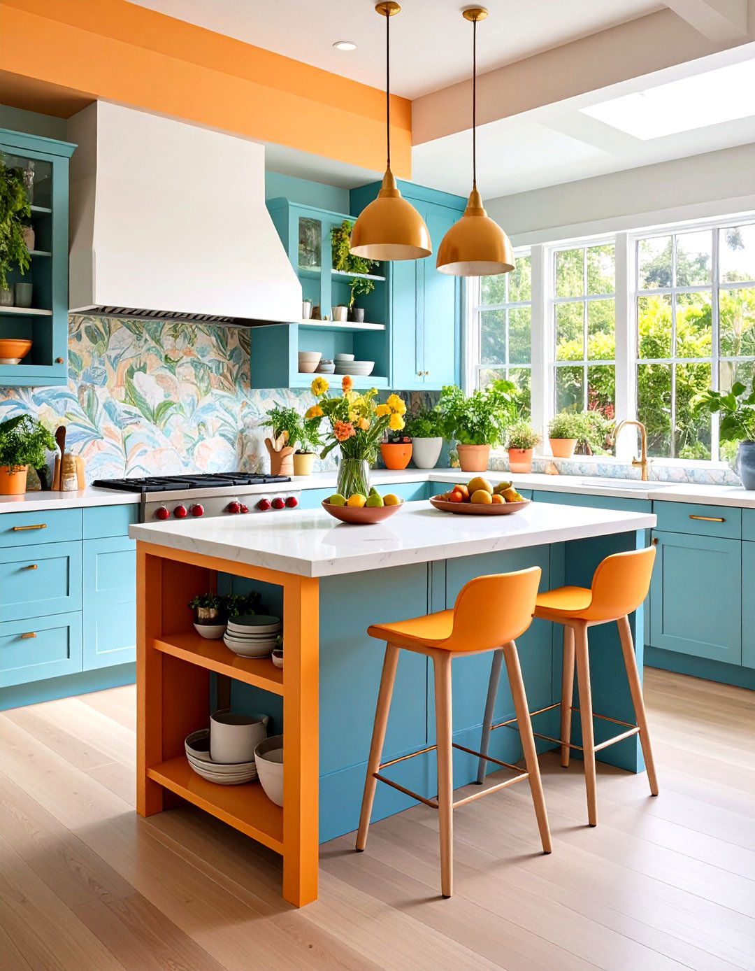 Floating Shelf Accent - 20 Small Kitchen Island Ideas