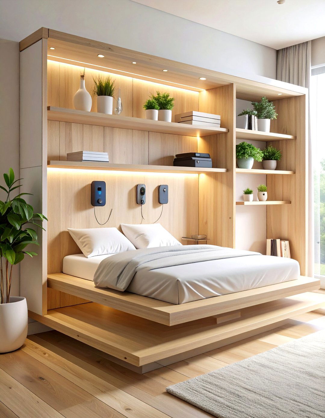 Floating Shelf Charging Station - 20 charging station ideas