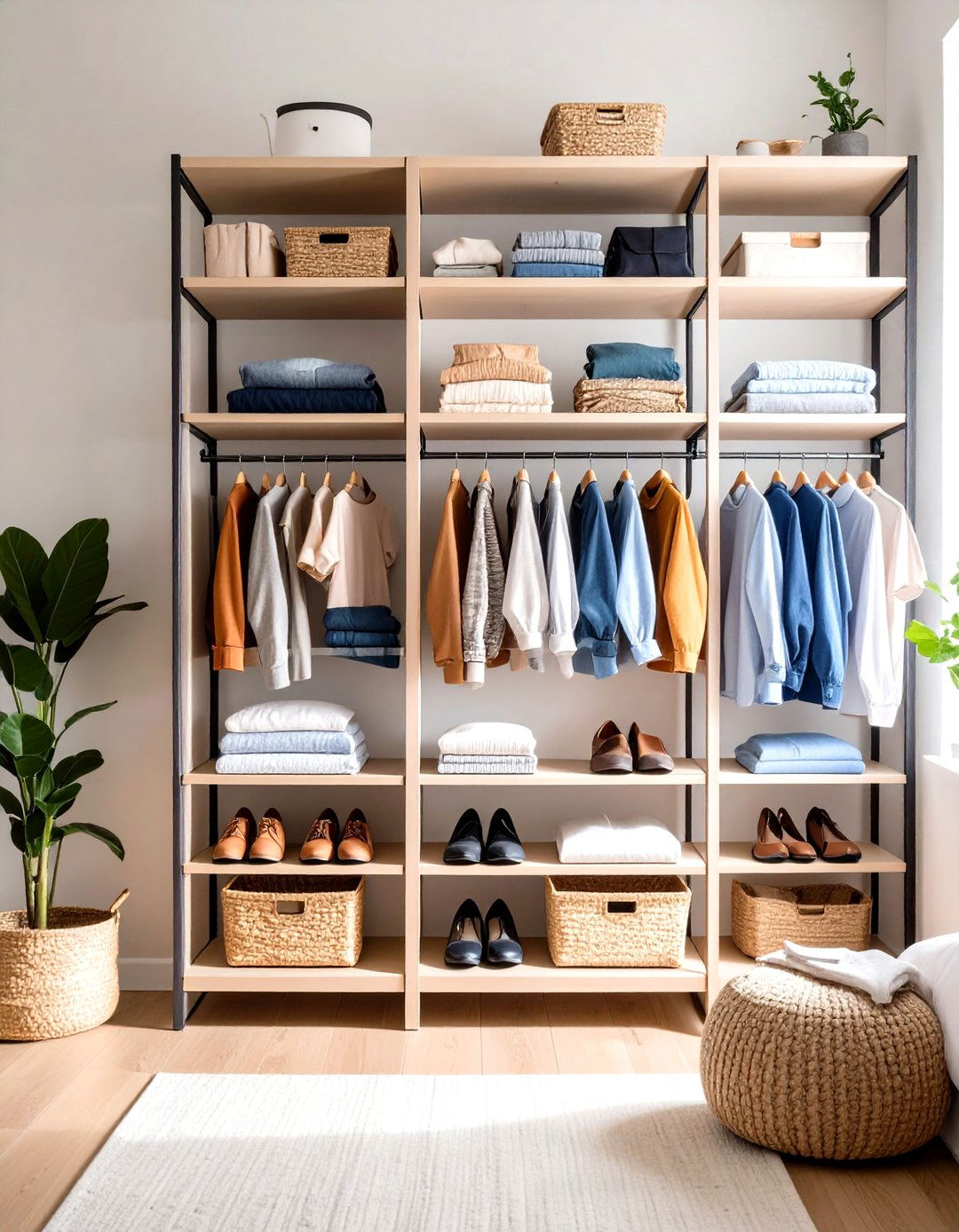 Floating Shelf Clothes Storage Display - 20 Clothes Storage Ideas