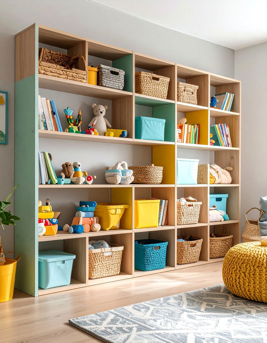 Floating Shelf Living Room Toy Storage Display - 20 Living Room Toy Storage Ideas