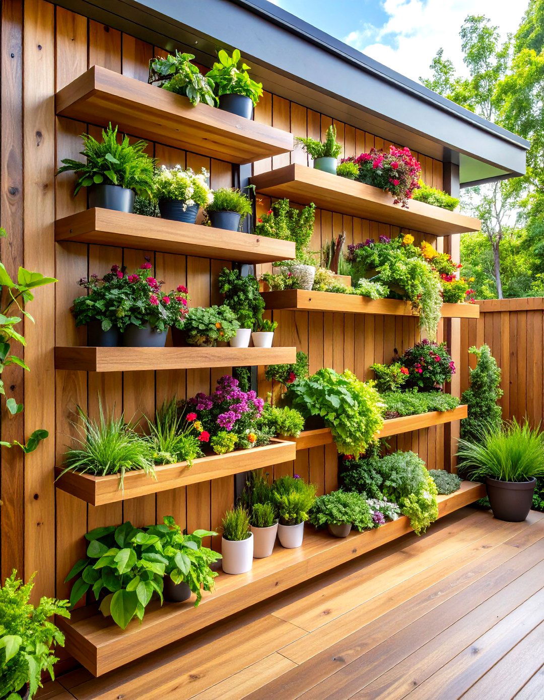 Floating Shelf Patio Wall Systems - 20 Patio Wall Ideas