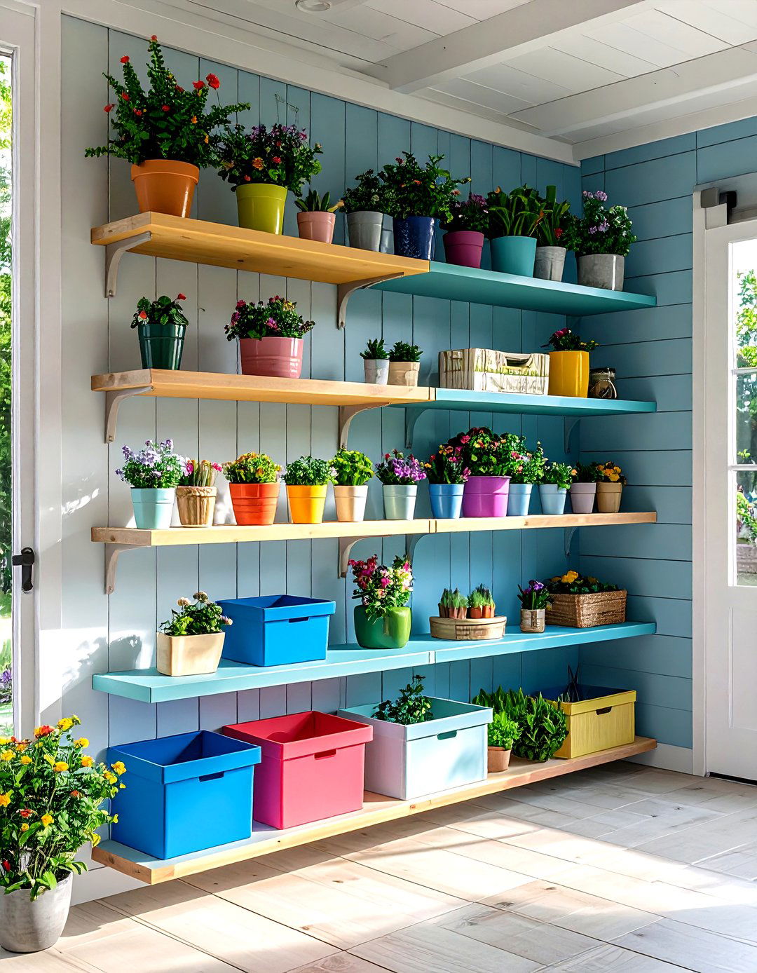 Floating Shelves - 20 Shed Shelving Ideas